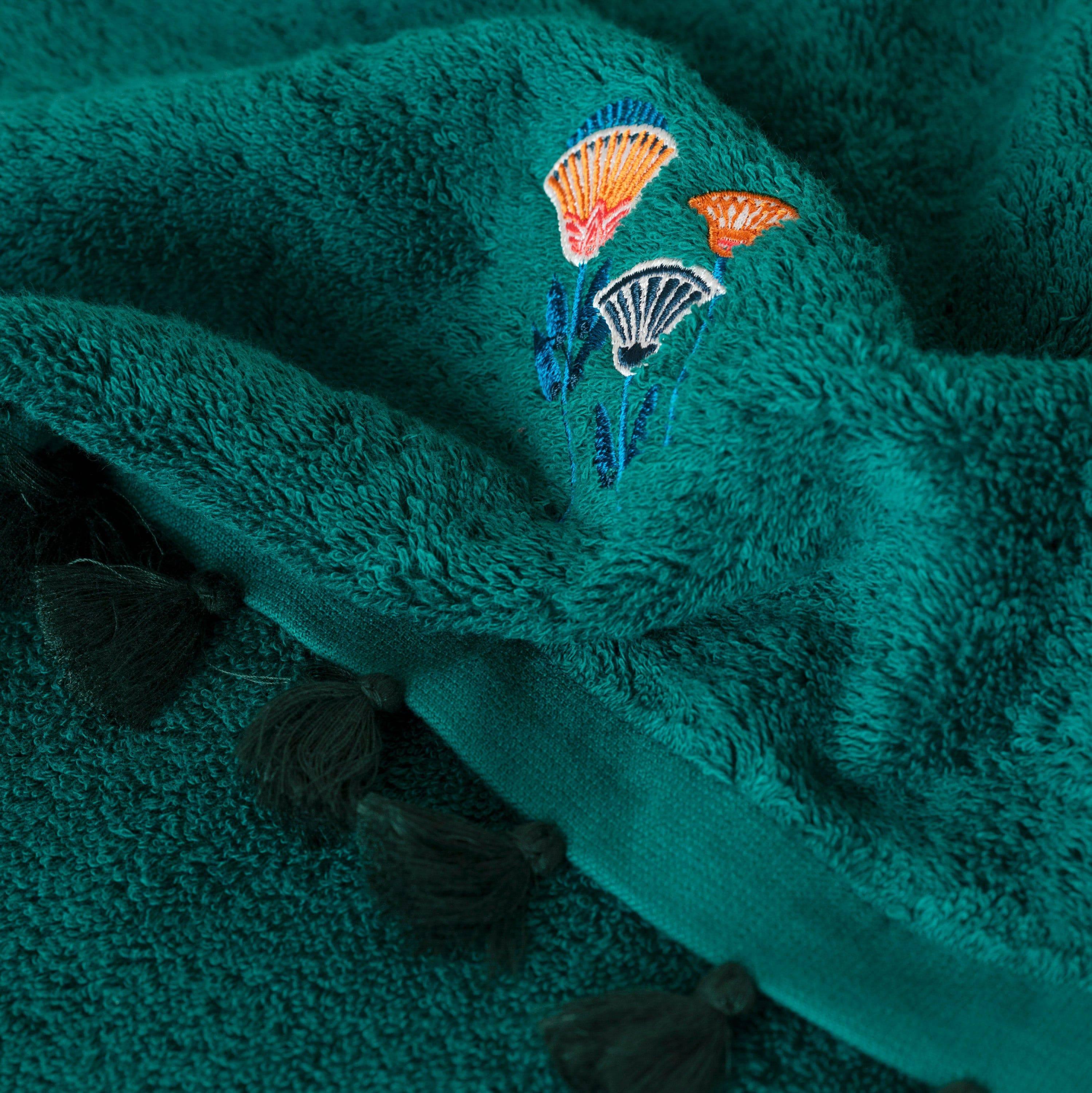 Papyrus Emerald Cotton Bath Towel - Image 8