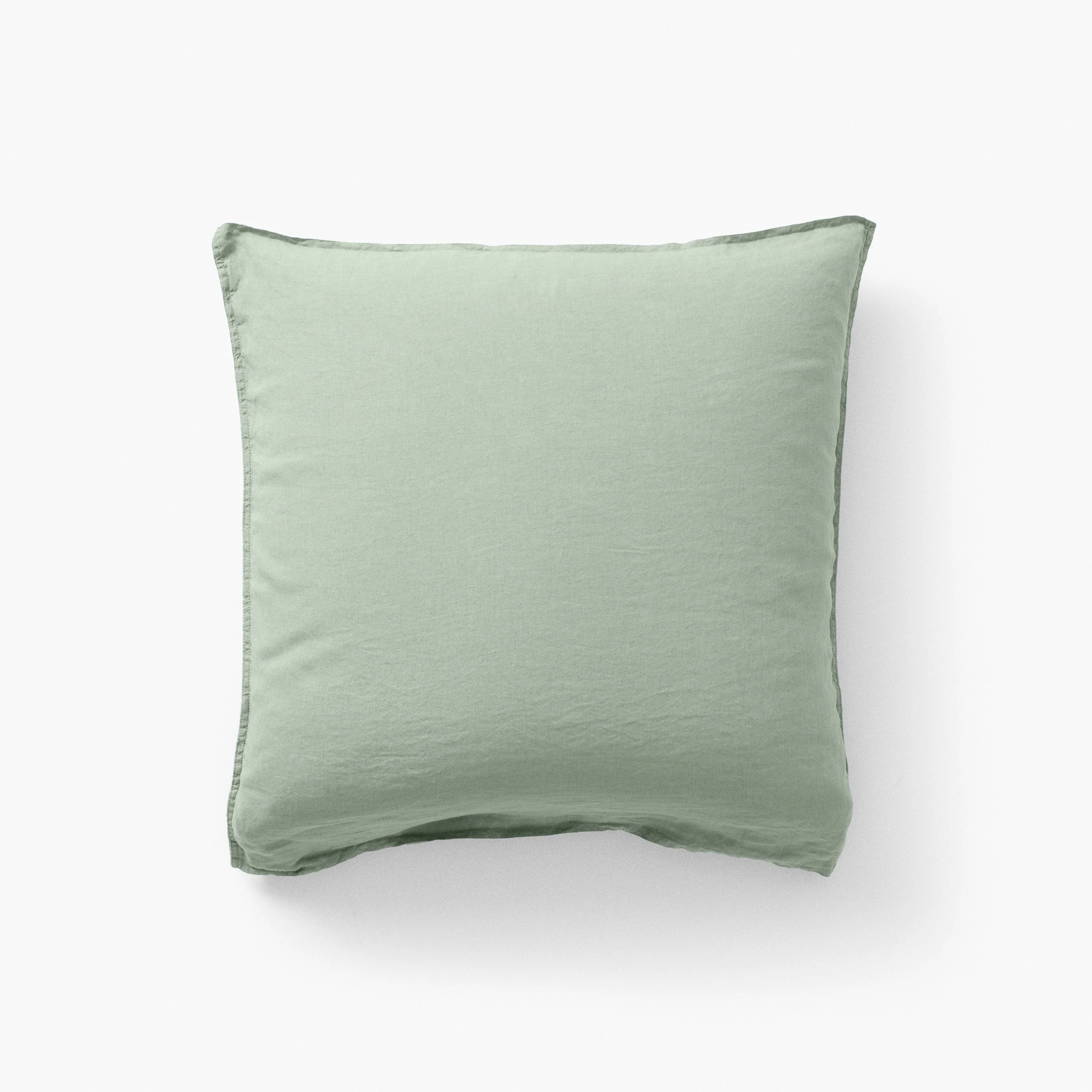 Songe Washed Linen Square Pillowcase - Eucalyptus - Image 4