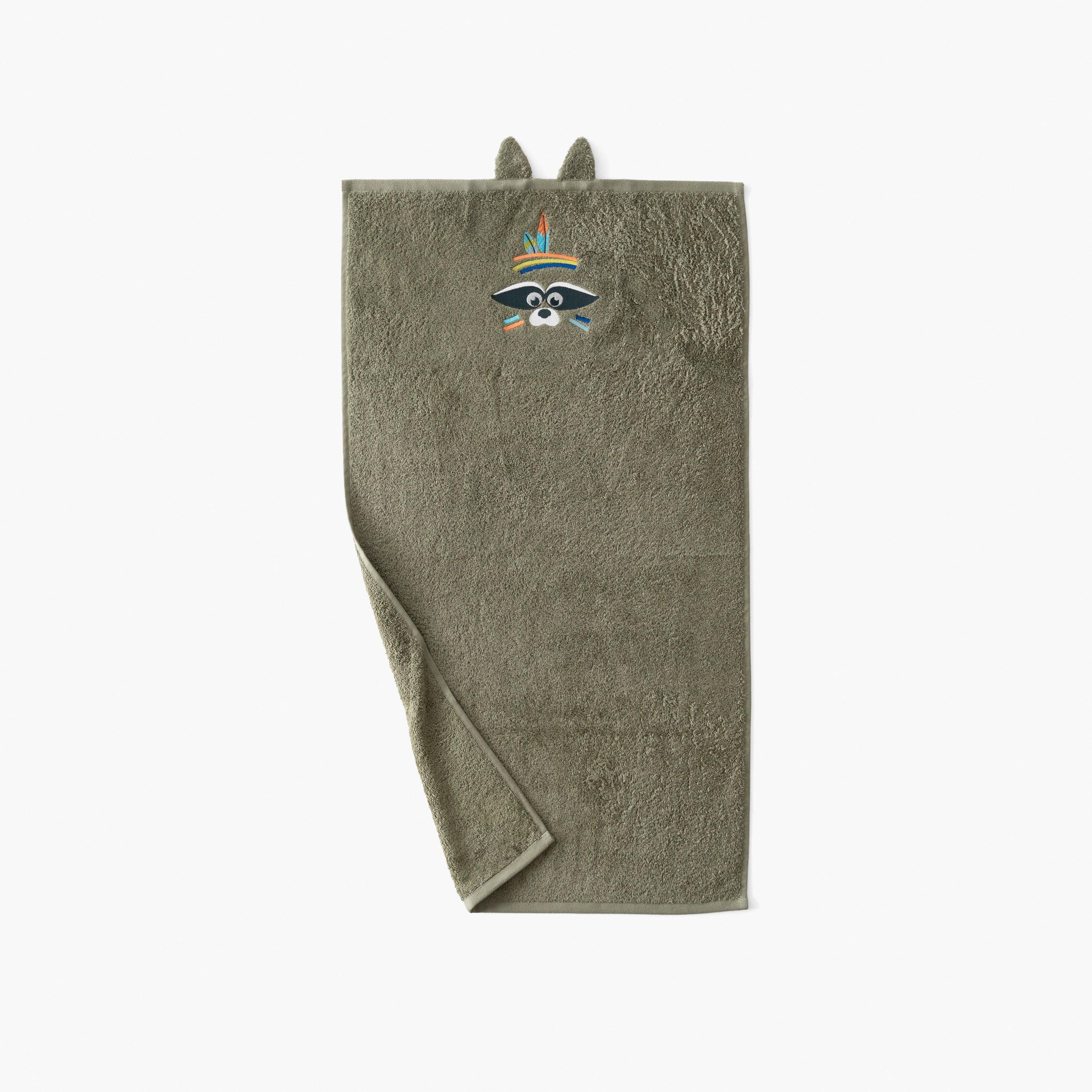 Playful Khaki Cotton Towel - Image 4