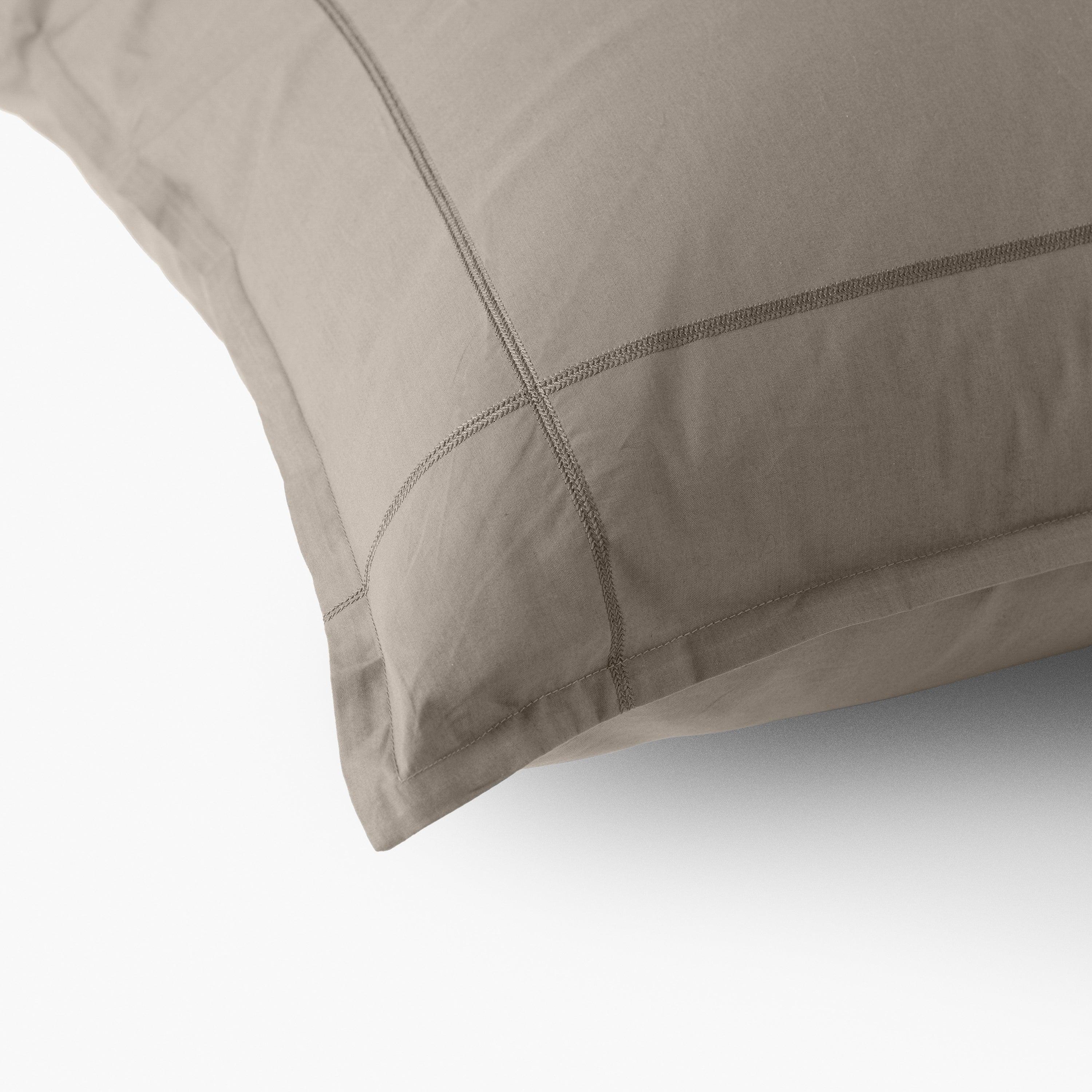 Neo Rectangular Cotton Pillowcase - Linen Beige - Image 4