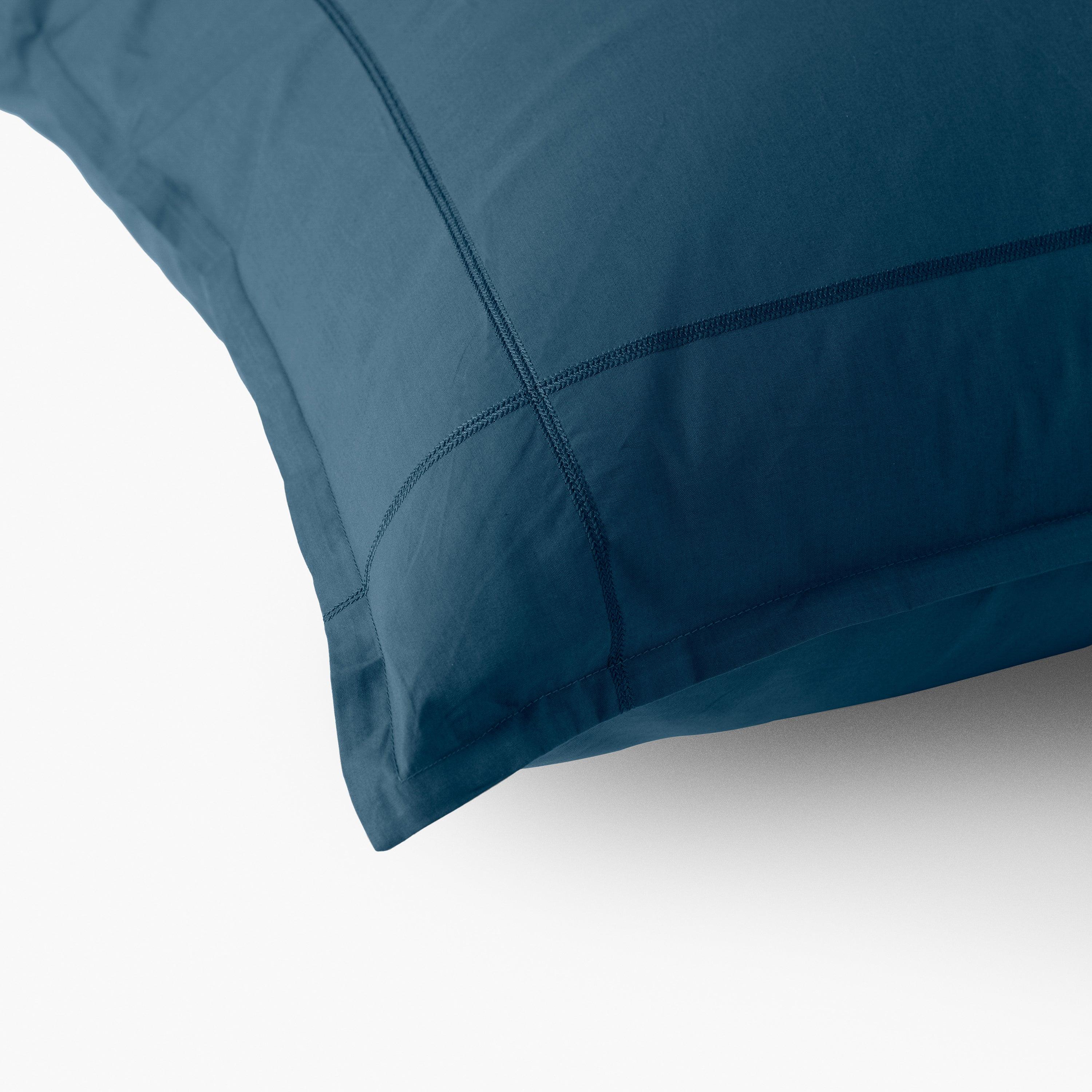 Neo Rectangular Cotton Pillowcase - Prussian Blue - Image 2