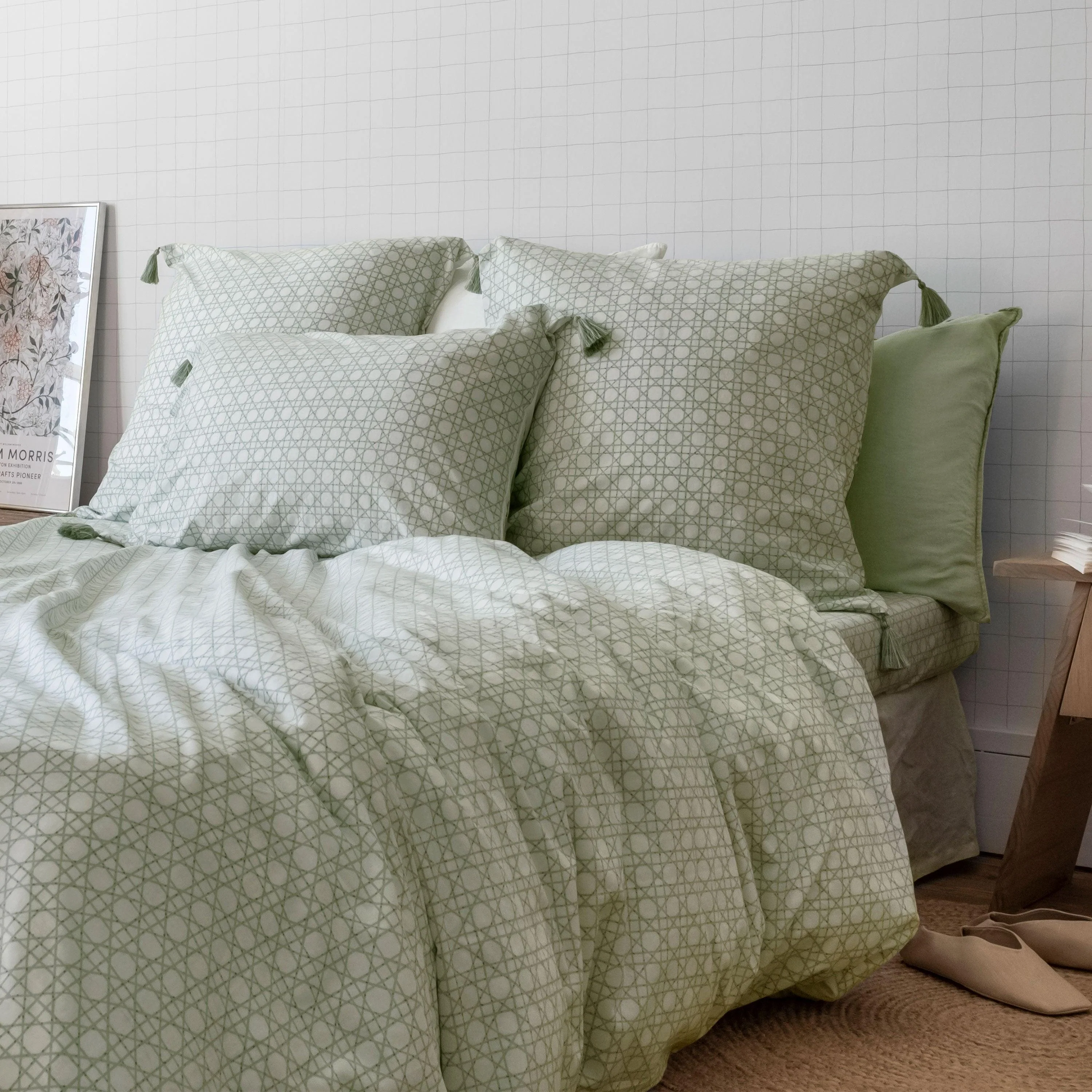 Rectangular Pillowcase in Cotton and Linen Aloevera - Image 3
