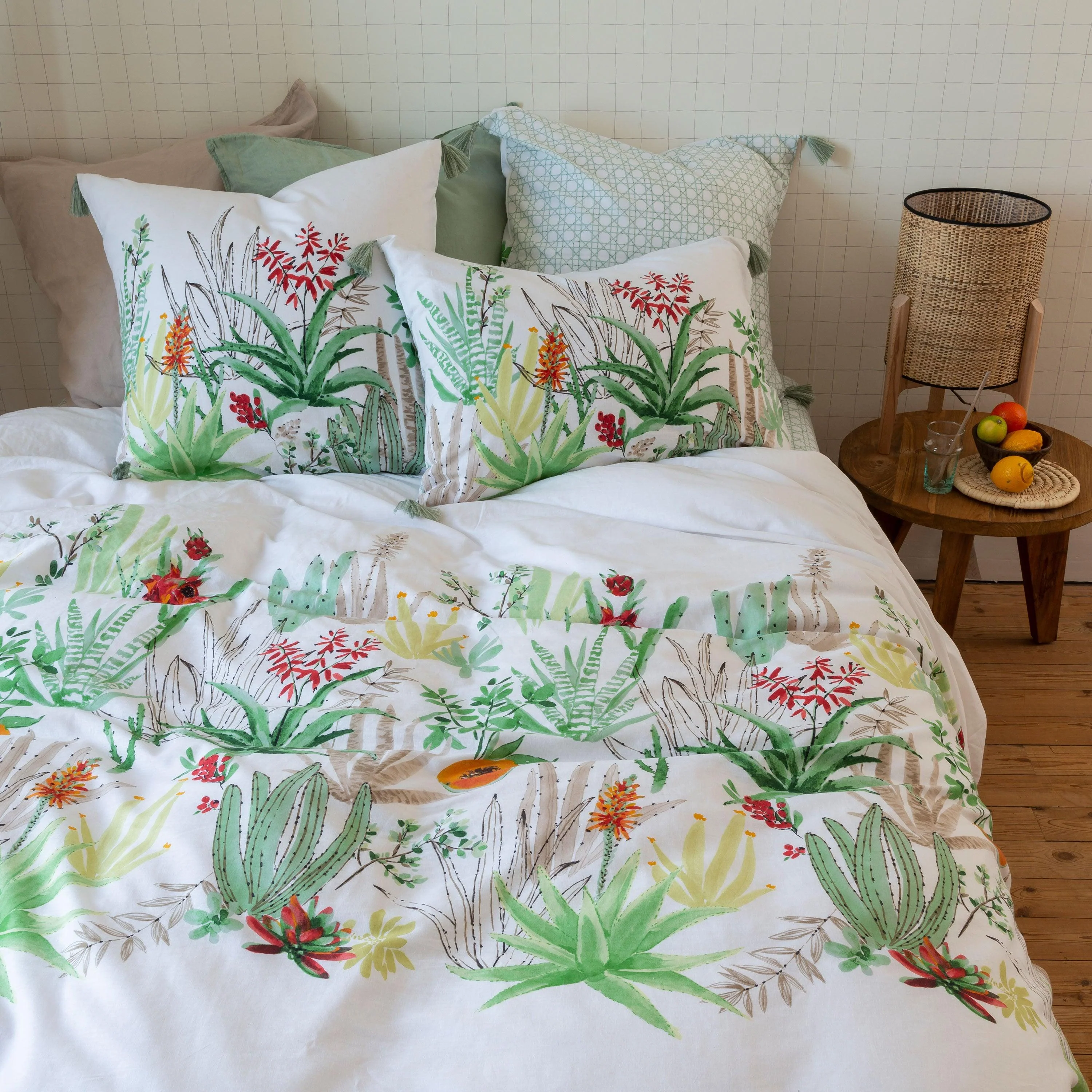 Rectangular Pillowcase in Cotton and Linen Aloevera - Image 4