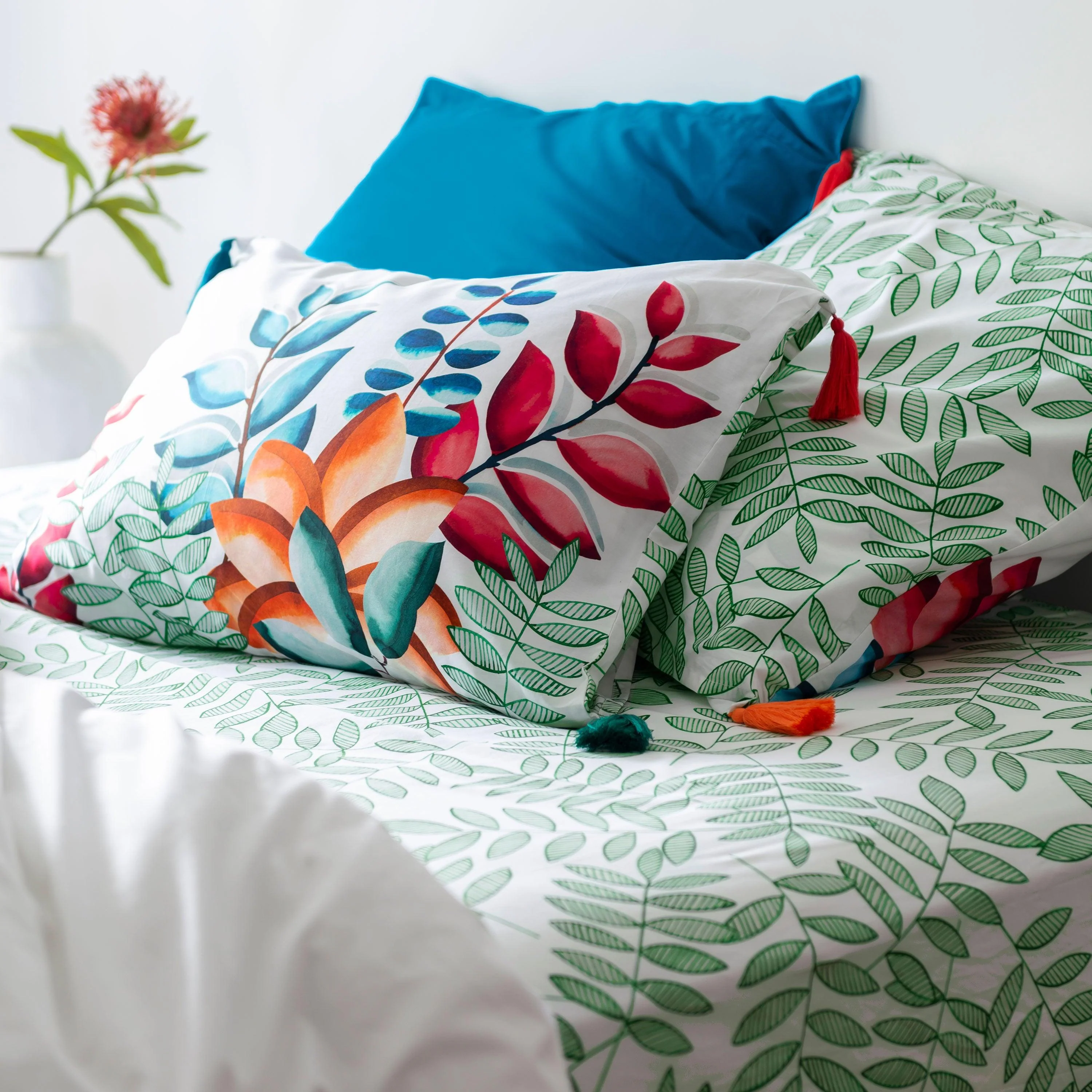 Rectangular Pillowcase in Cotton Percale Balata - Image 4