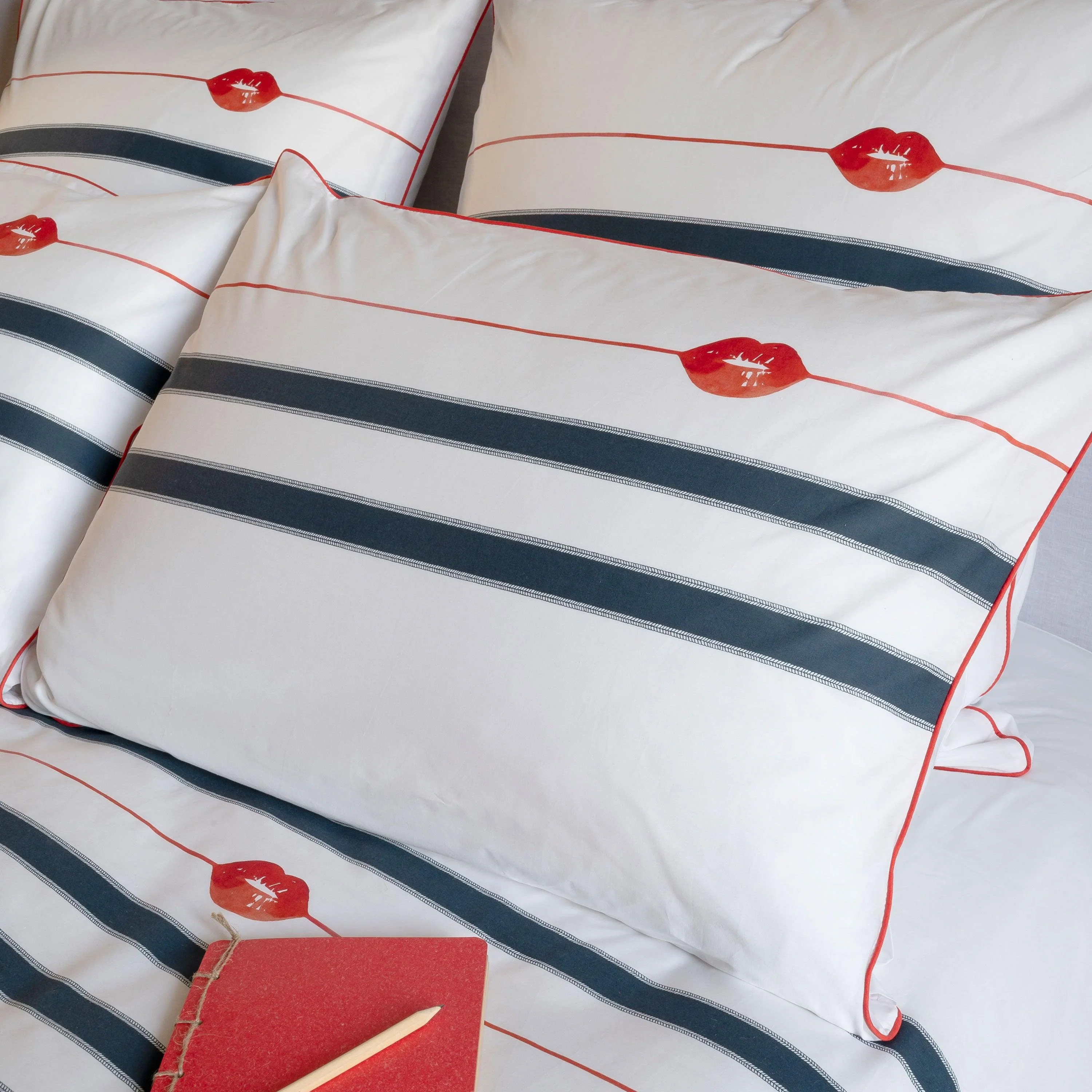 Rectangular Pillowcase in Cotton Percale Bisou - Image 3