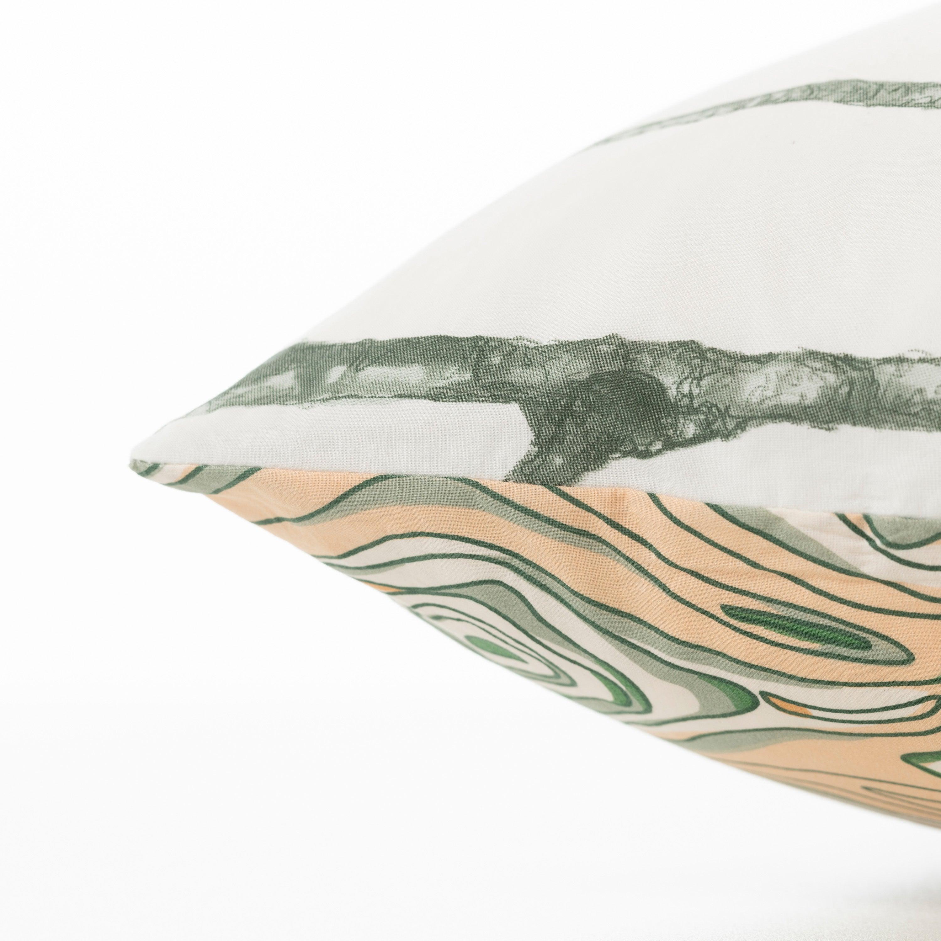 Rectangular Pillowcase in Organic Washed Cotton Percale Mon Arbre - Image 3