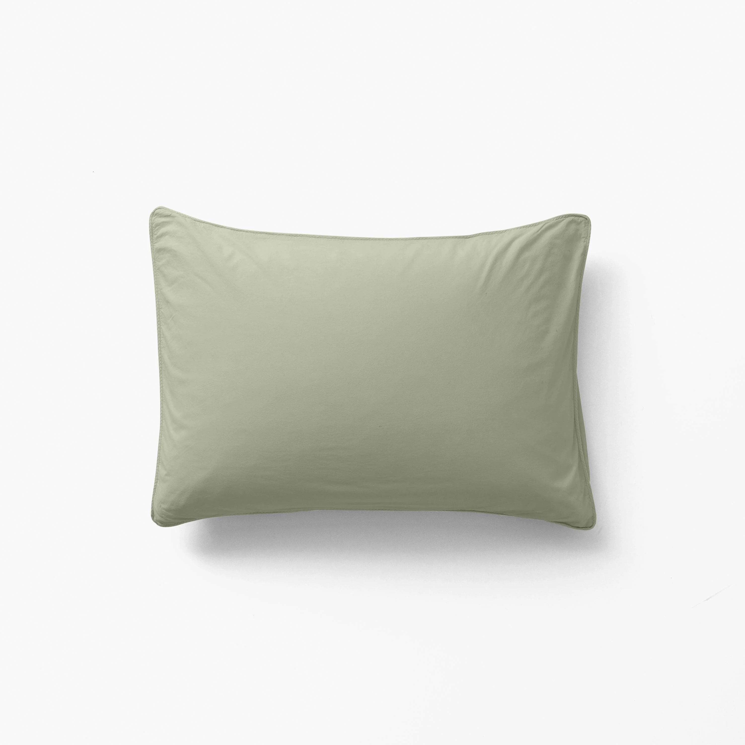 Souffle Rectangular Organic Cotton Pillowcase - Sage