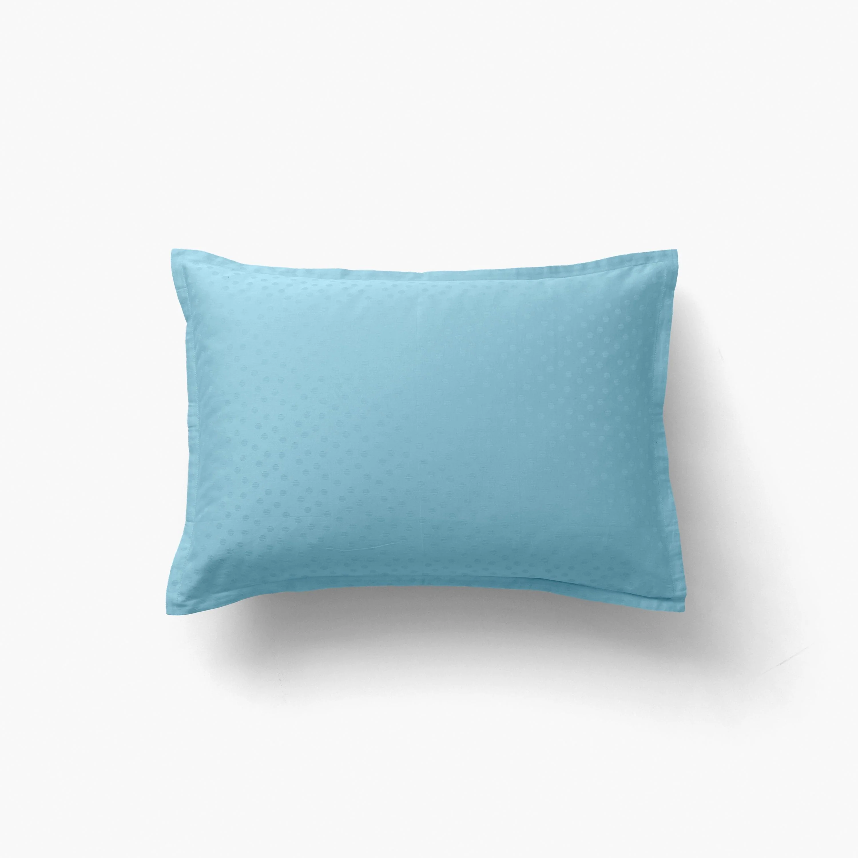Rectangular Pillowcase in Cotton Sateen Jacquard Prestige Glacier