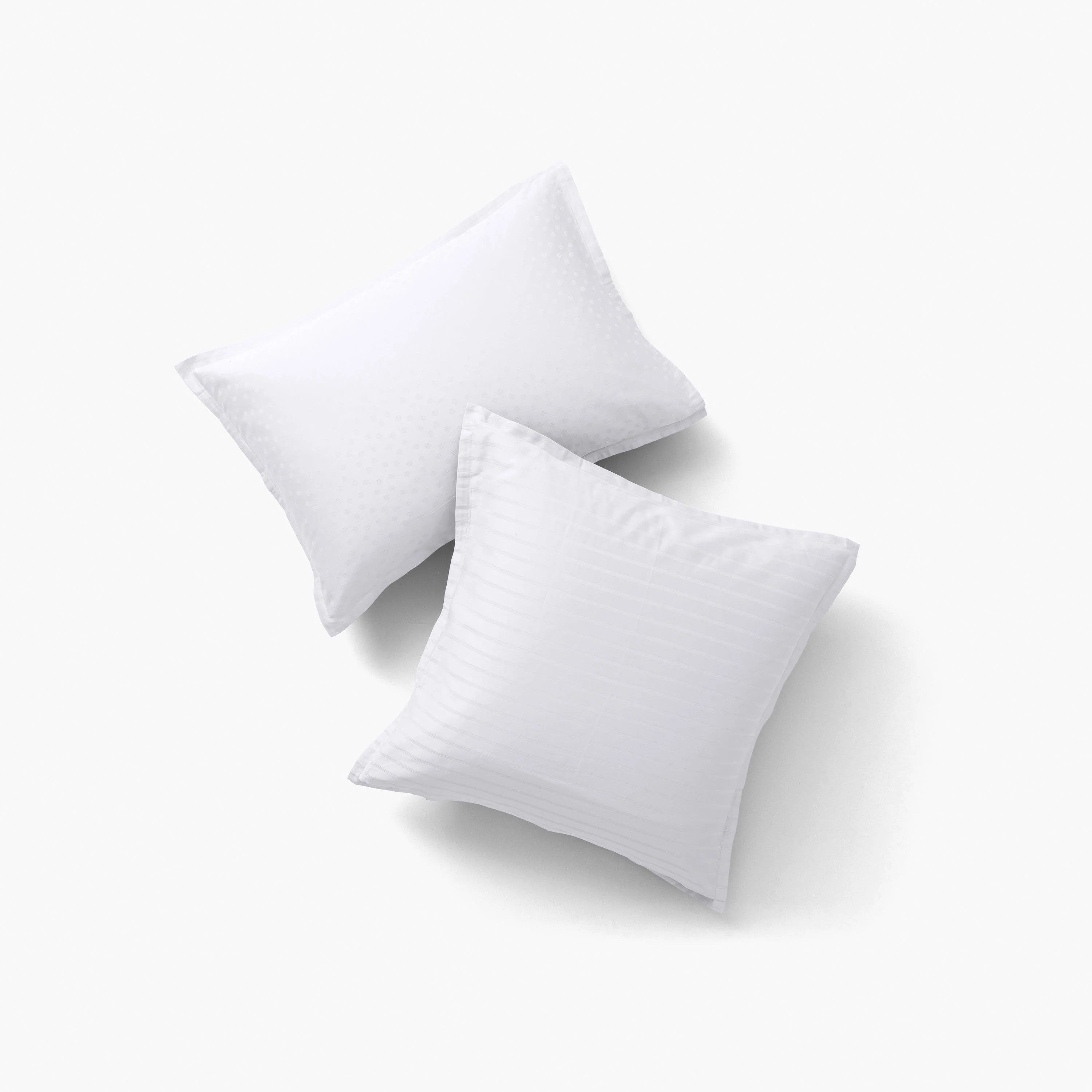 Rectangular Pillowcase in Cotton Sateen Jacquard Prestige White - Image 4