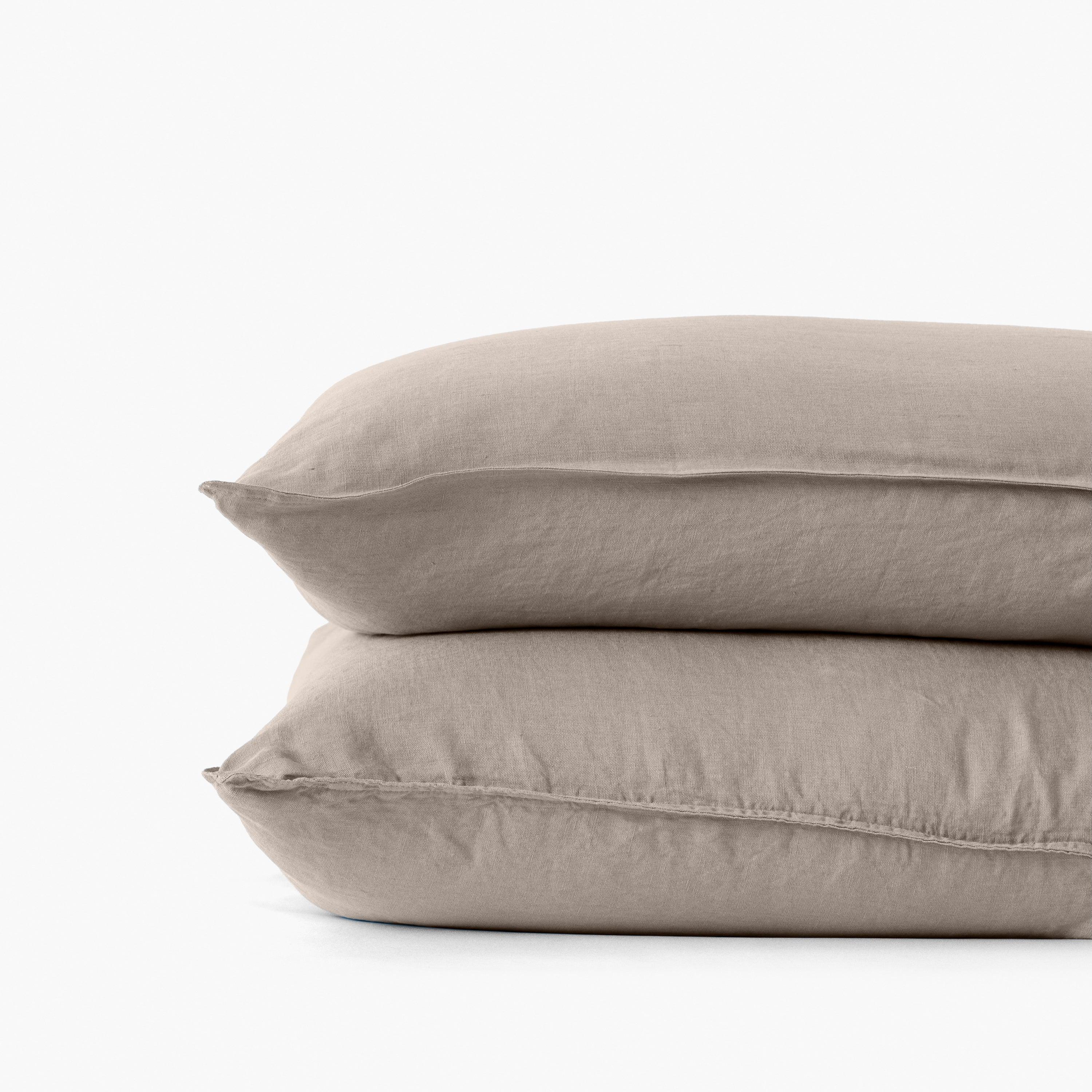 Songe Rectangular Linen Pillowcase - Beige - Image 3