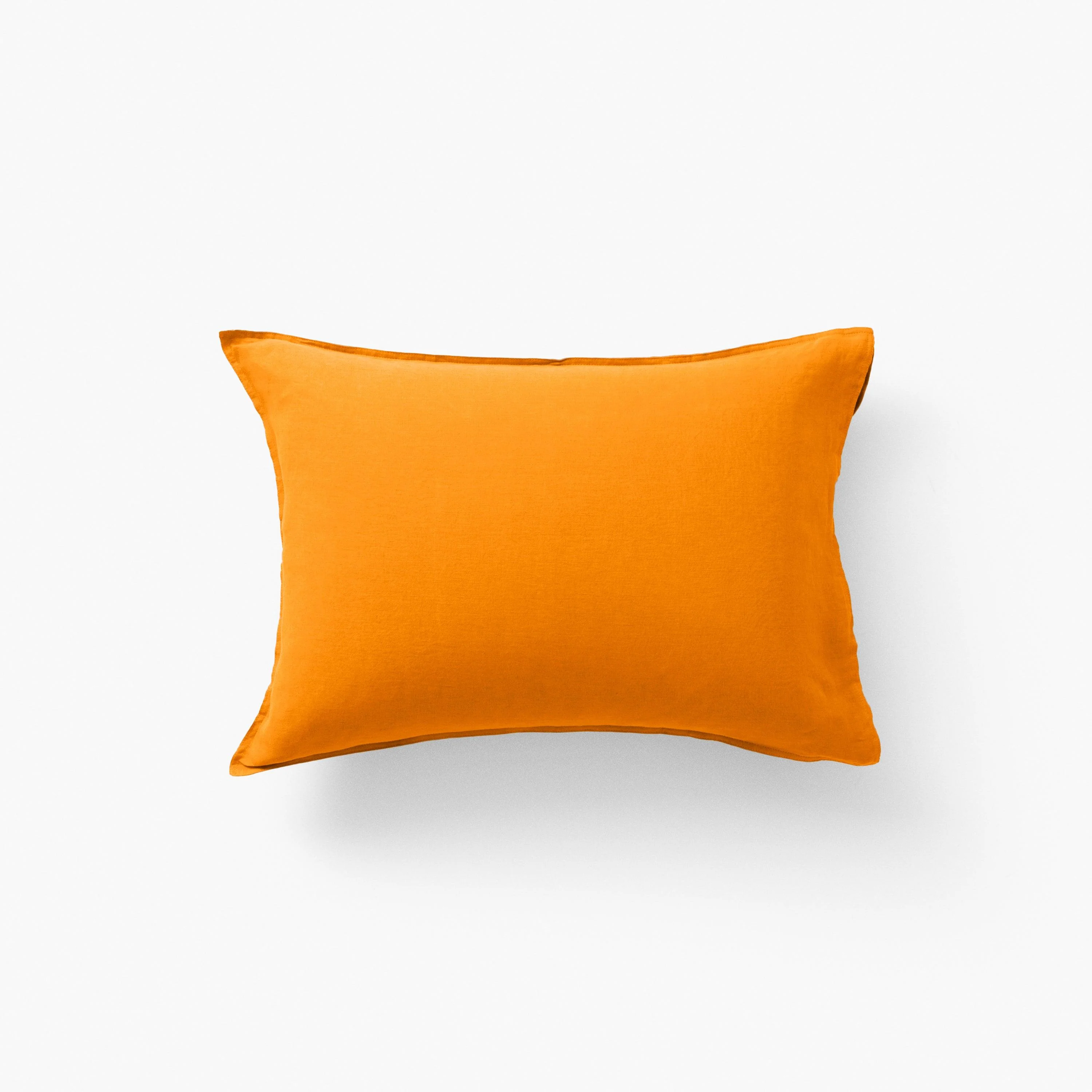 Songe Rectangular Washed Linen Pillowcase - Turmeric