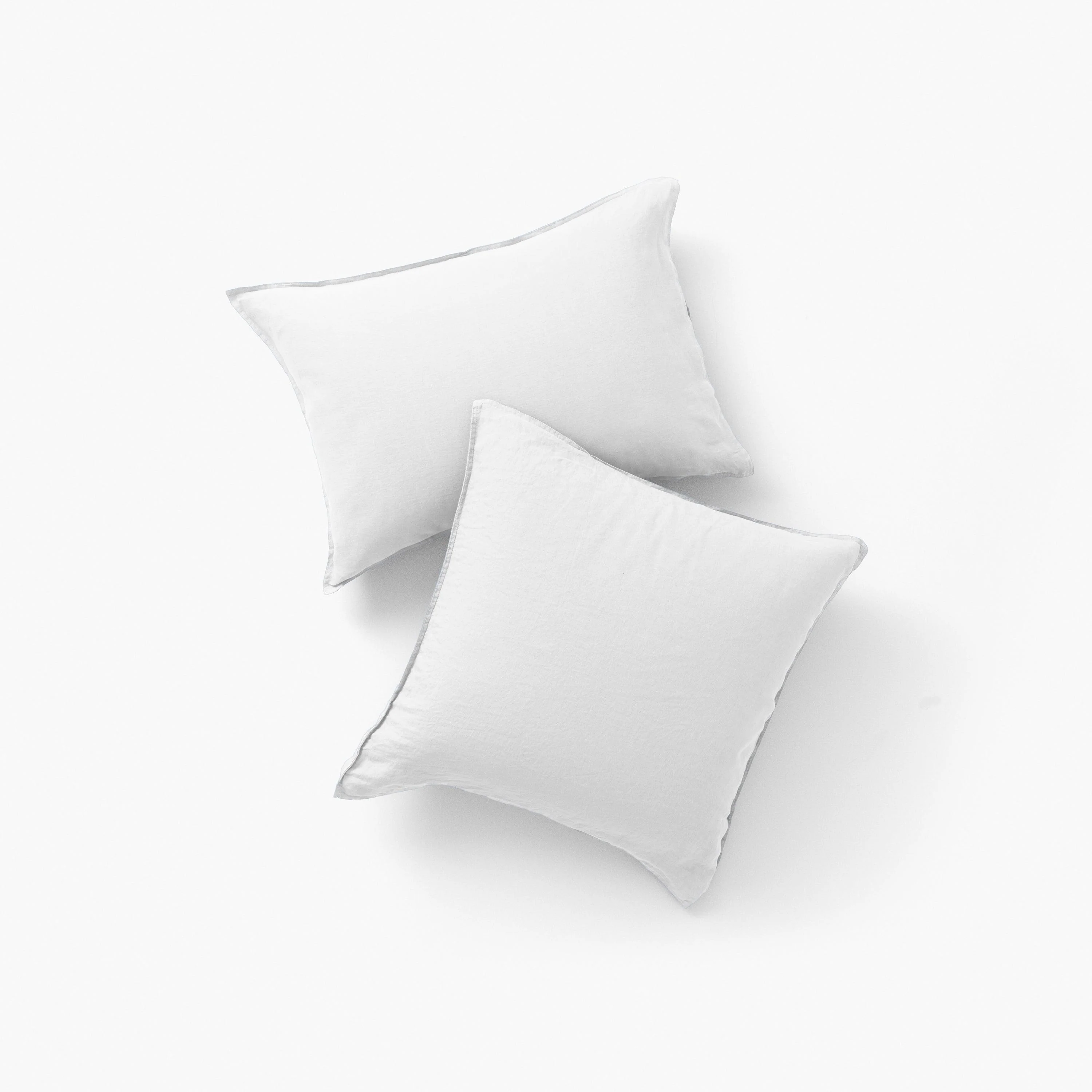 Songe Rectangular Washed Linen Pillowcase - White - Image 2