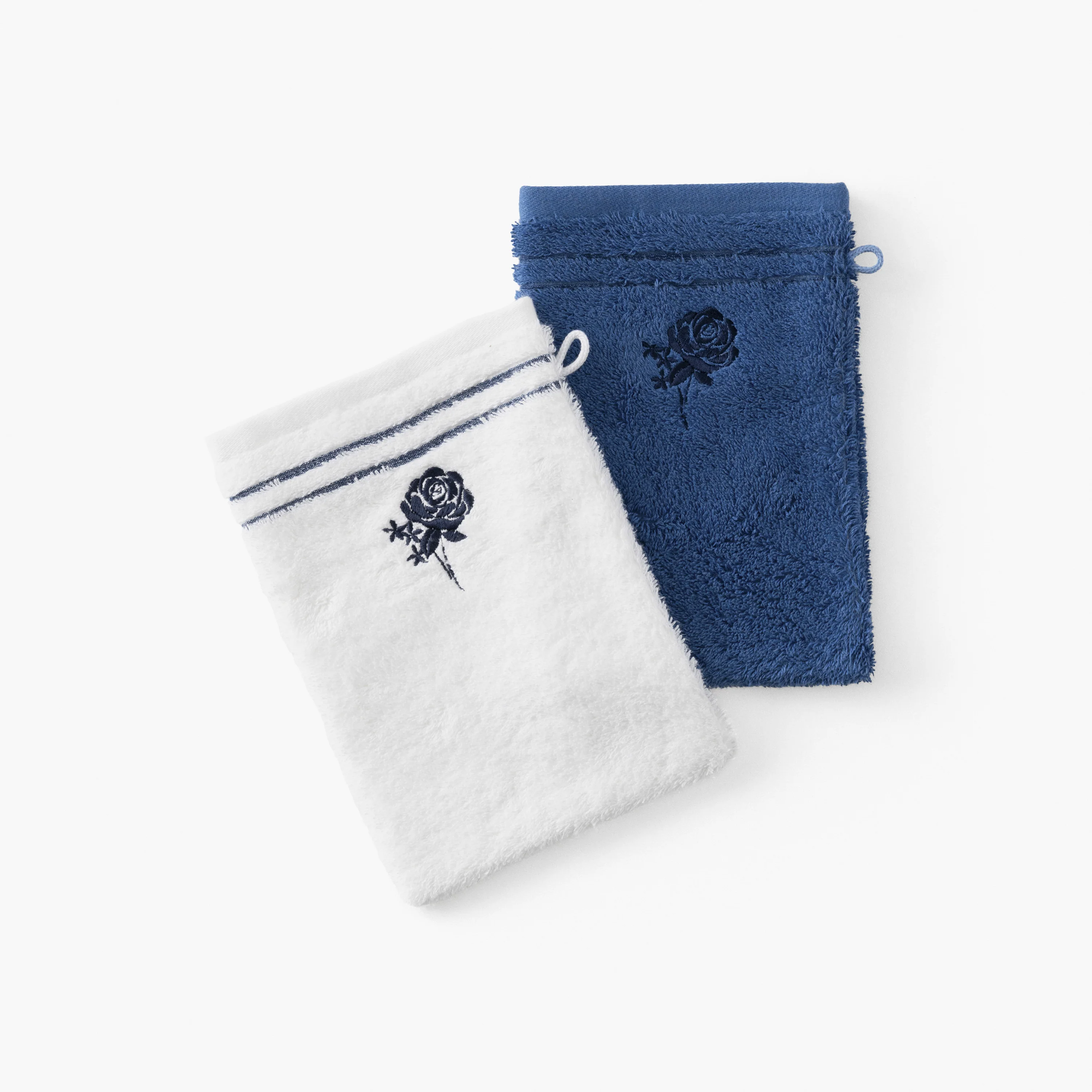 Rosablue Cotton & Bamboo Viscose Bath Glove - Indigo - Image 5