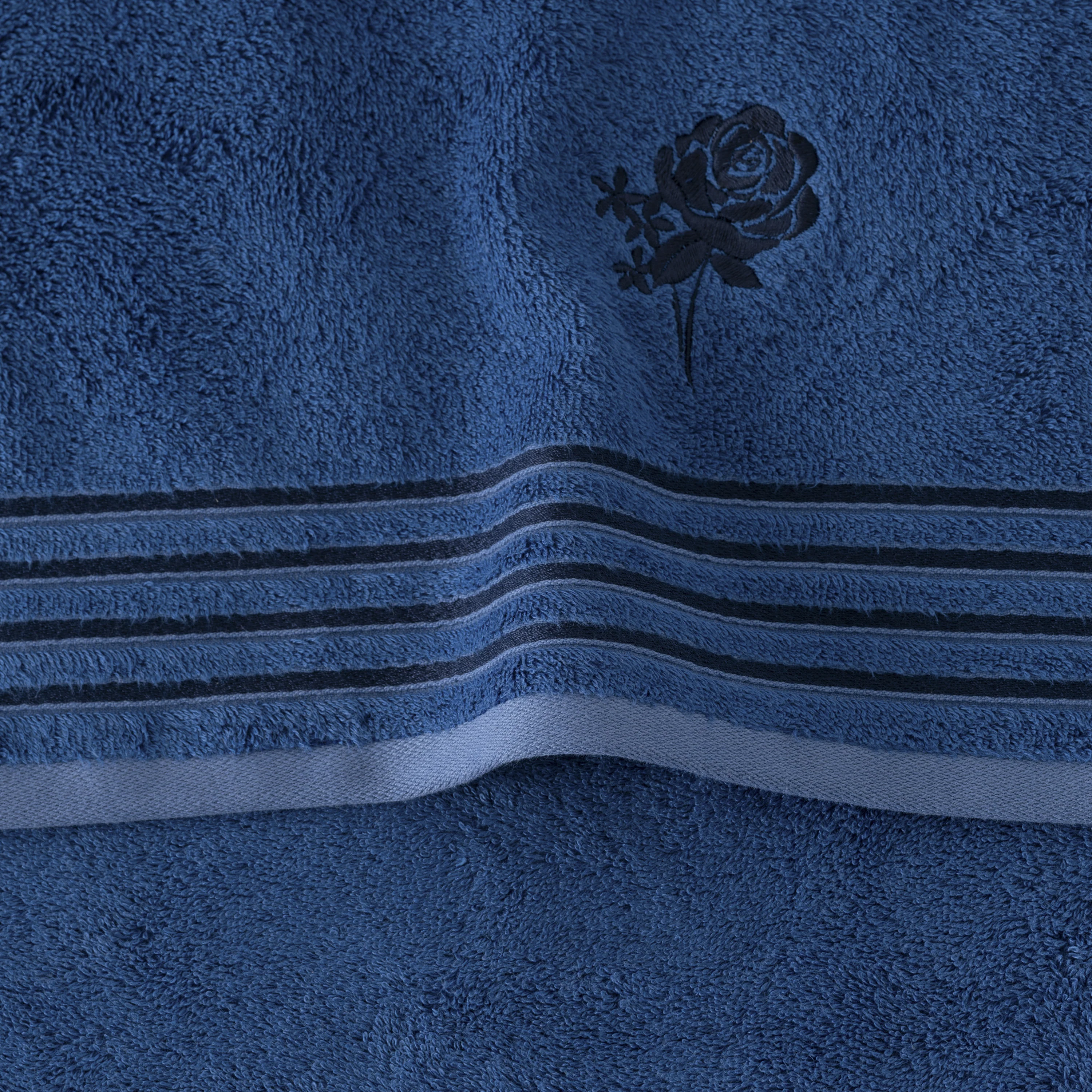 Rosablue Cotton & Bamboo Viscose Bath Towel - Indigo - Image 4