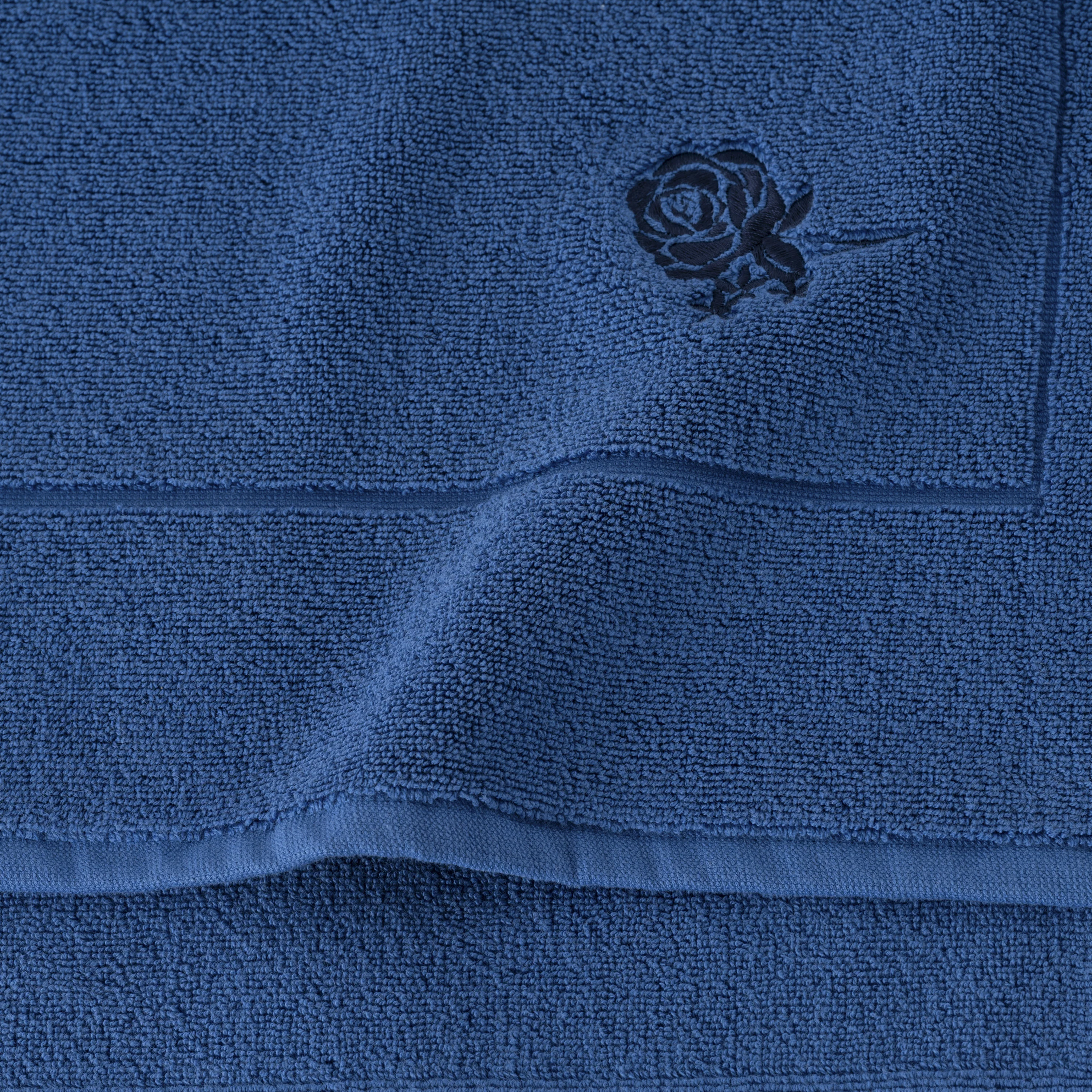 Rosablue Cotton Bath Mat - Indigo - Image 3