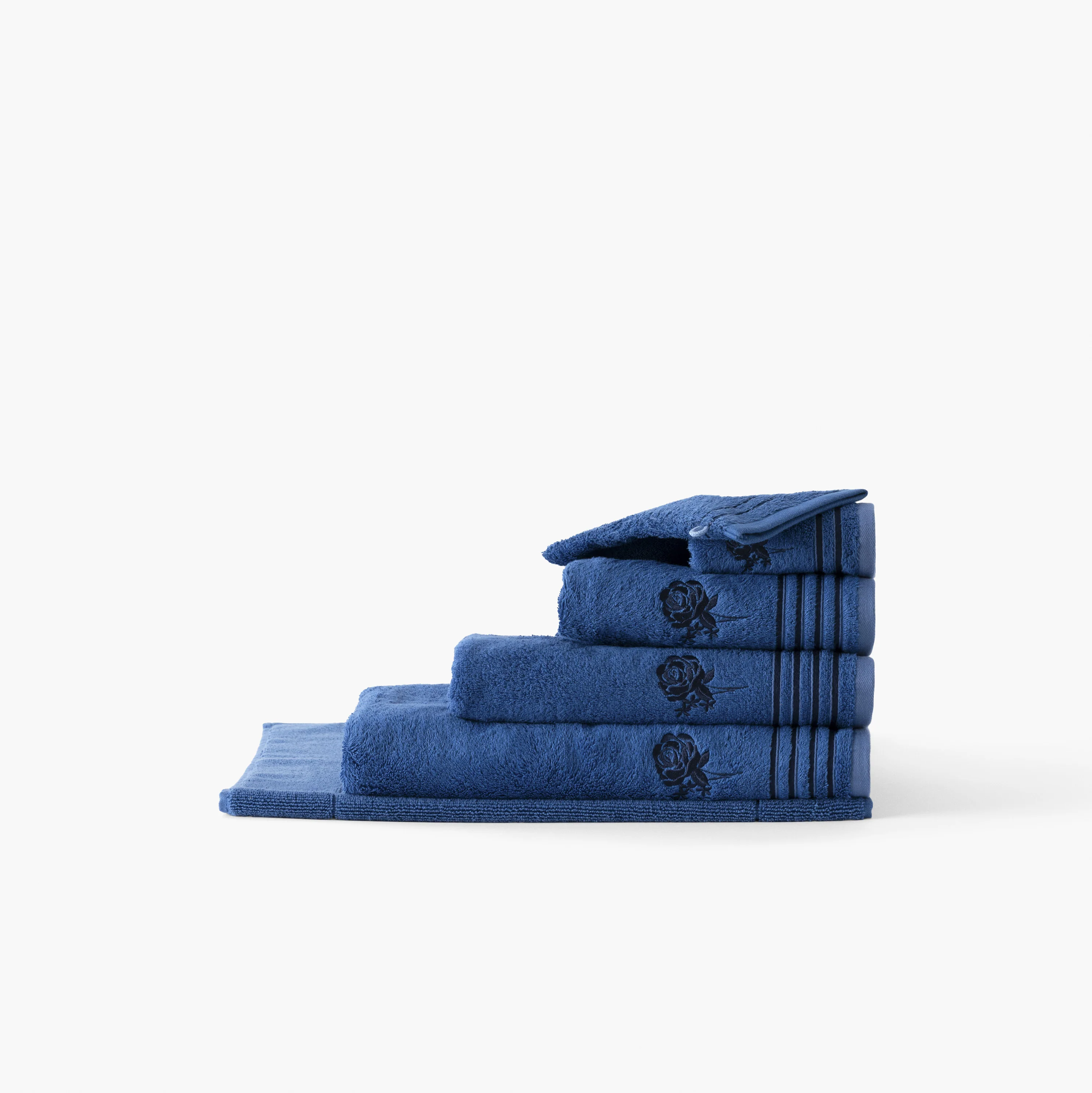 Rosablue Cotton Bath Mat - Indigo - Image 4