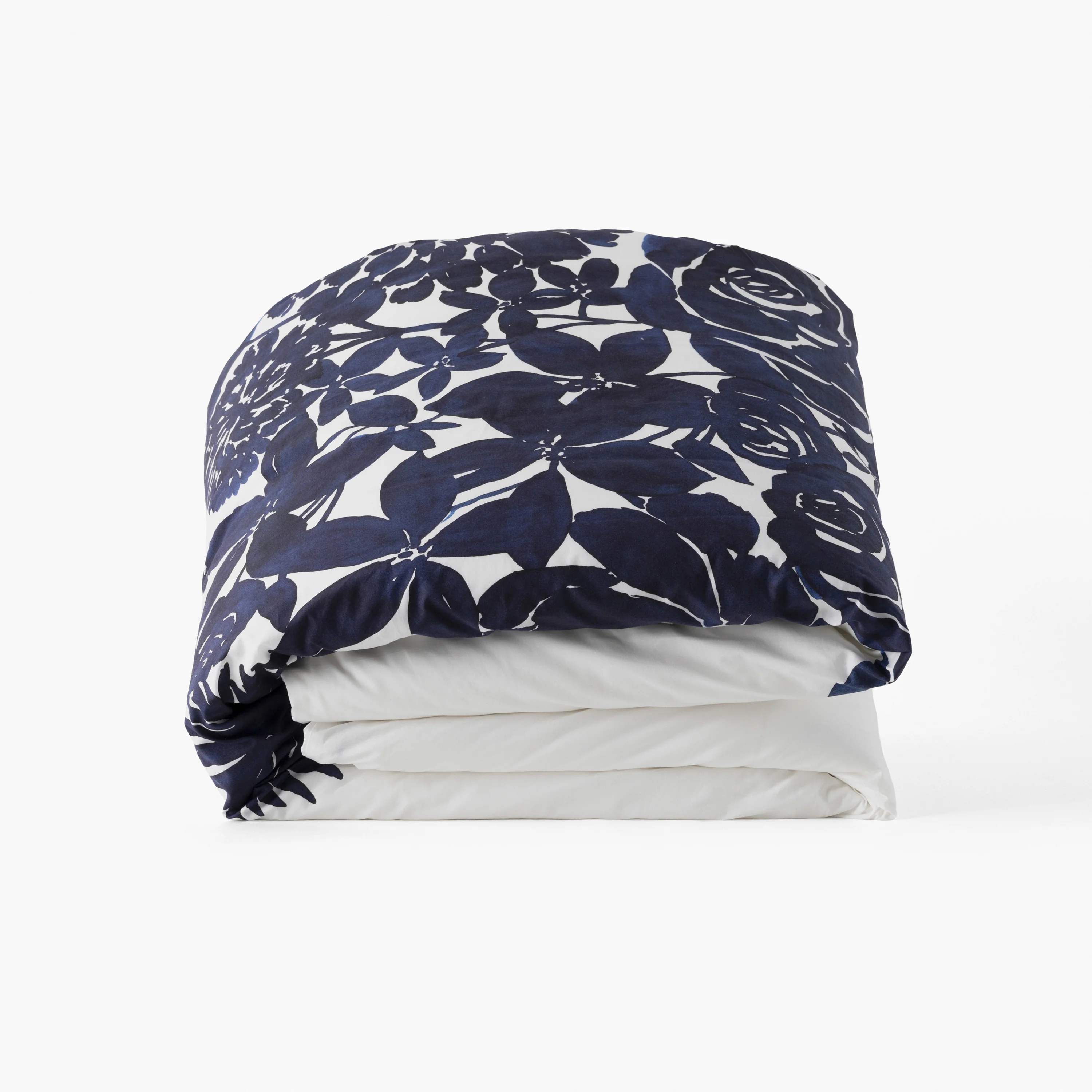 Rosablue Reversible Cotton Duvet Cover - White - Image 3