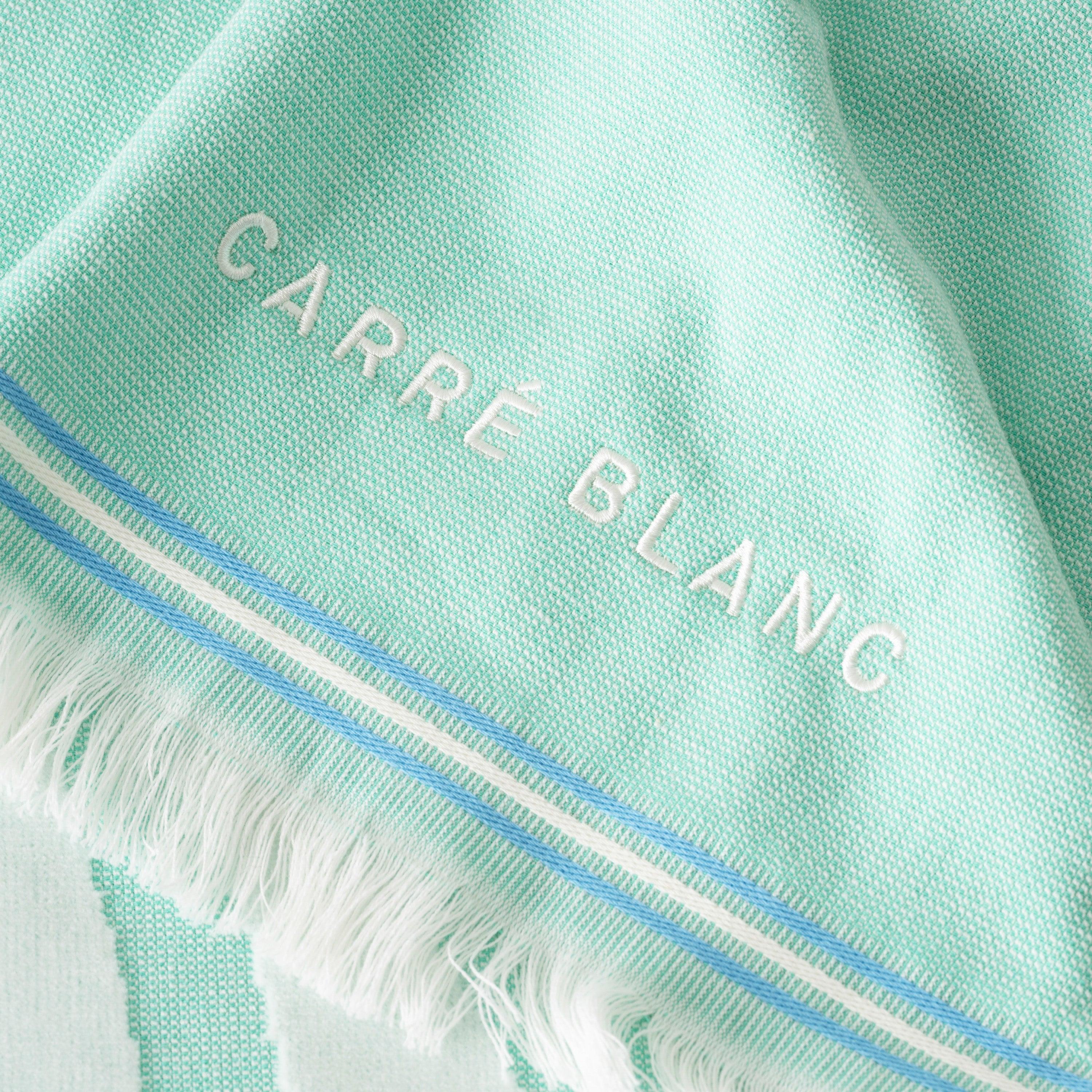 Sea Mint Cotton Turkish Beach Towel - Image 3