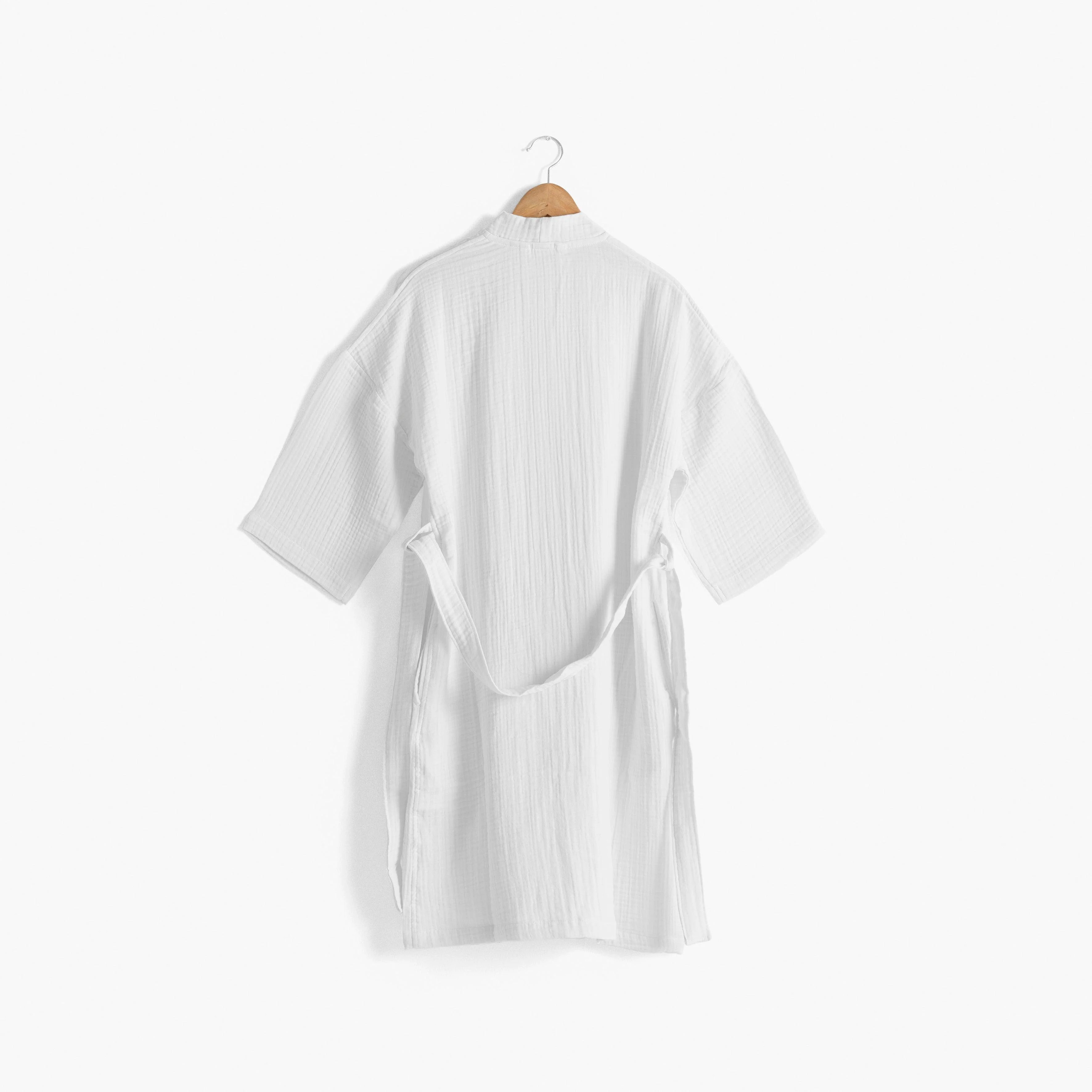 Naturelle Women's Organic Cotton Bathrobe - White - Image 3