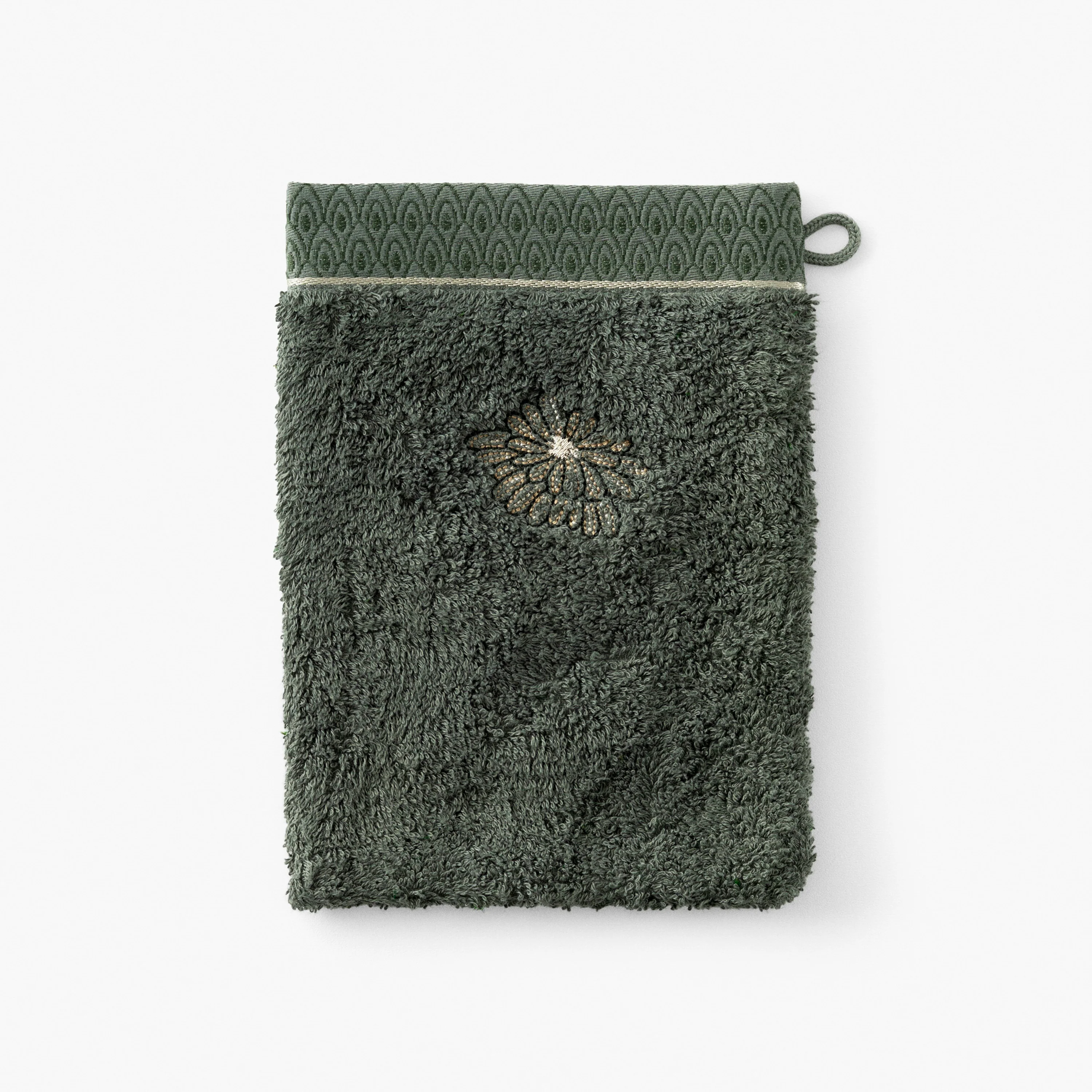 Silvalys Cotton & Bamboo Viscose Bath Glove - Forest Green