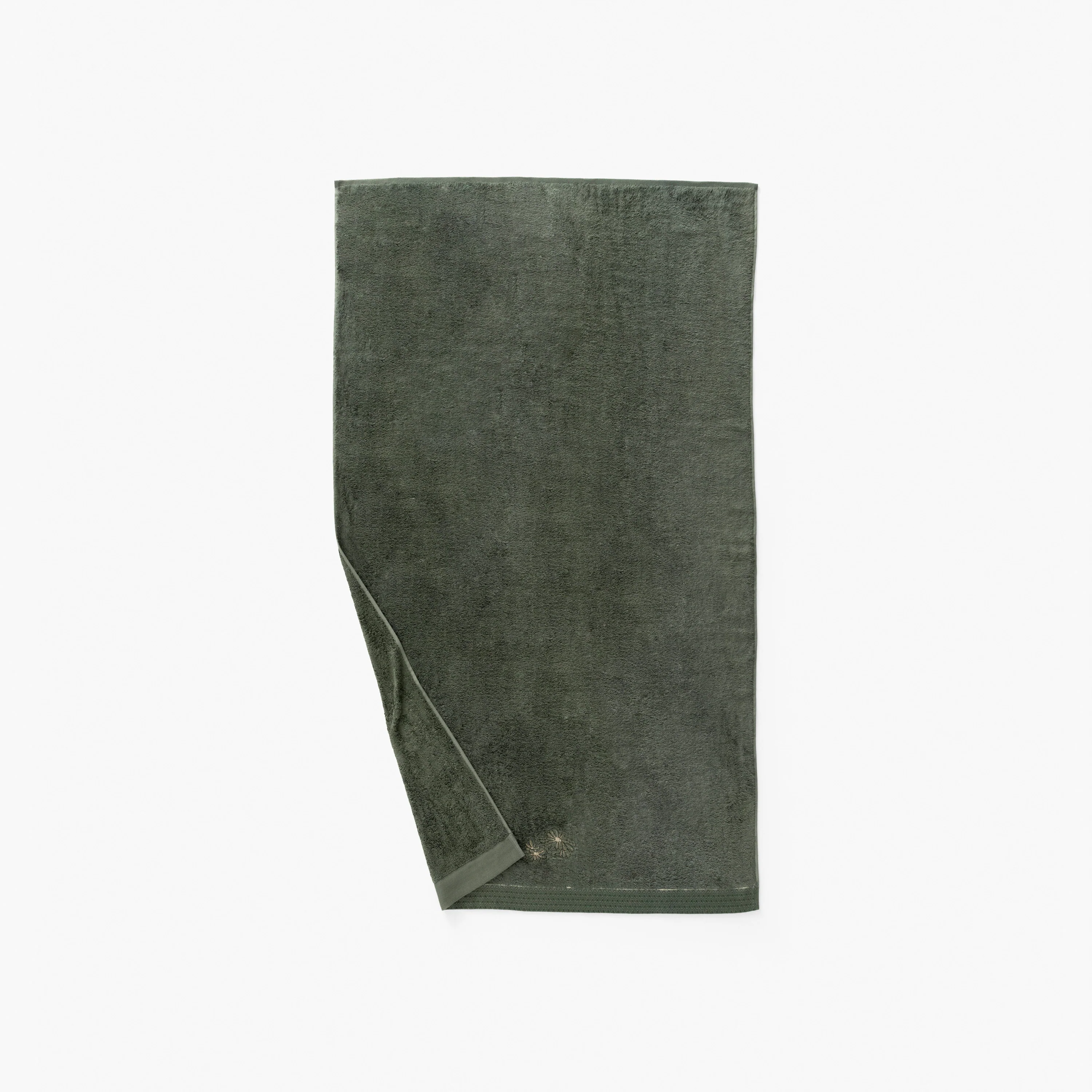 Silvalys Cotton & Bamboo Viscose Guest Towel - Forest Green - Image 4