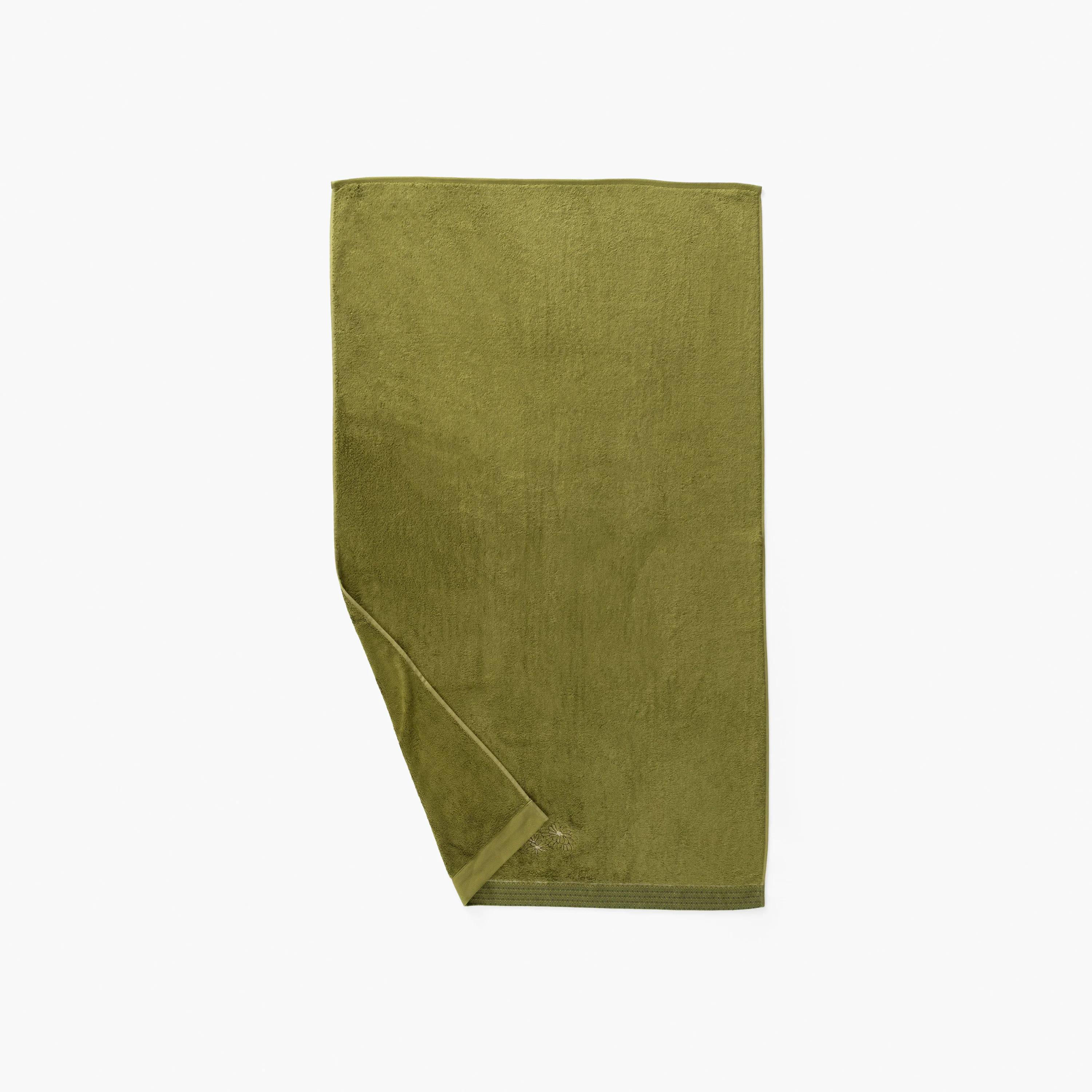 Silvalys Cotton & Bamboo Viscose Guest Towel - Moss Green - Image 3