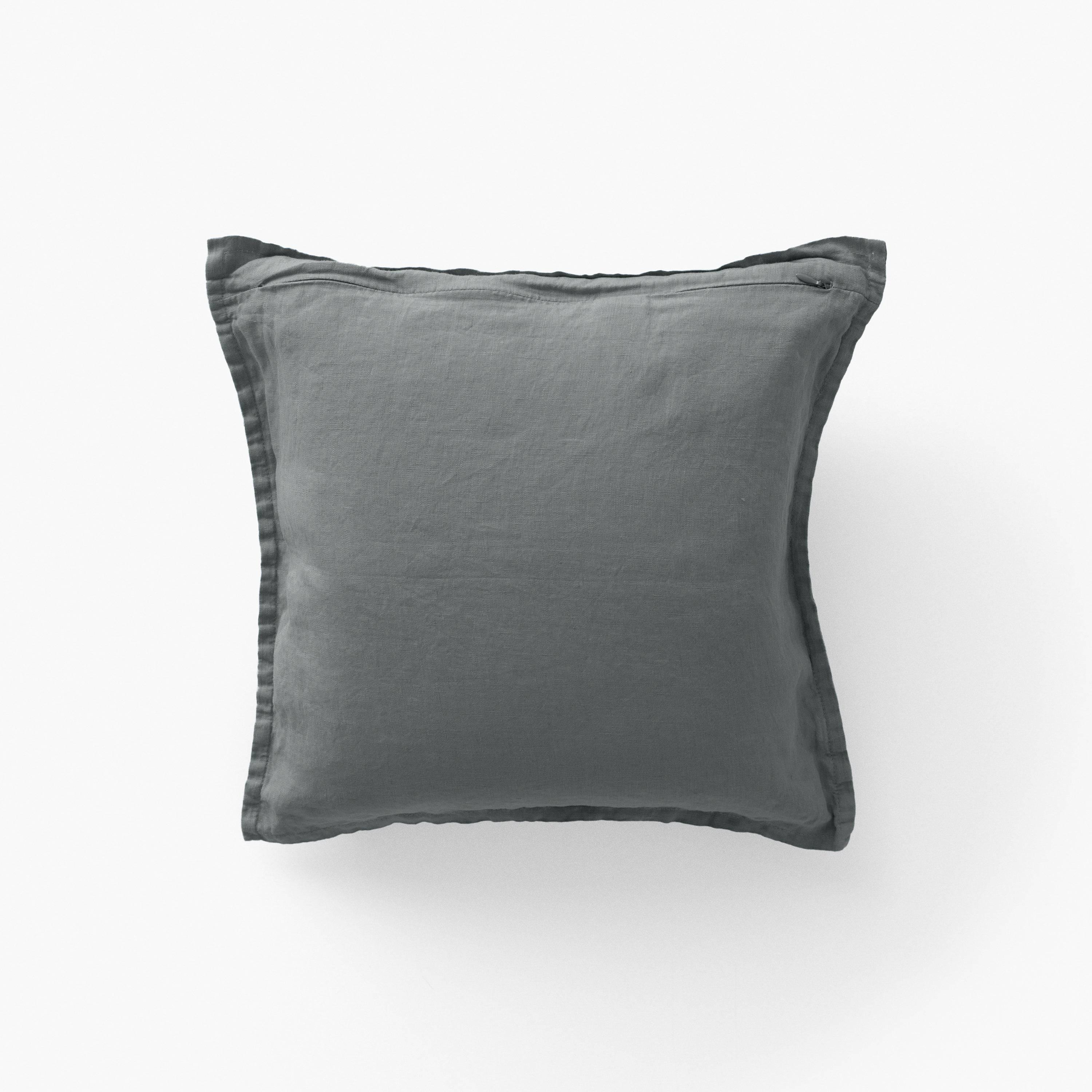 Songe Ash Khaki Washed Linen Cushion Cover - Image 2