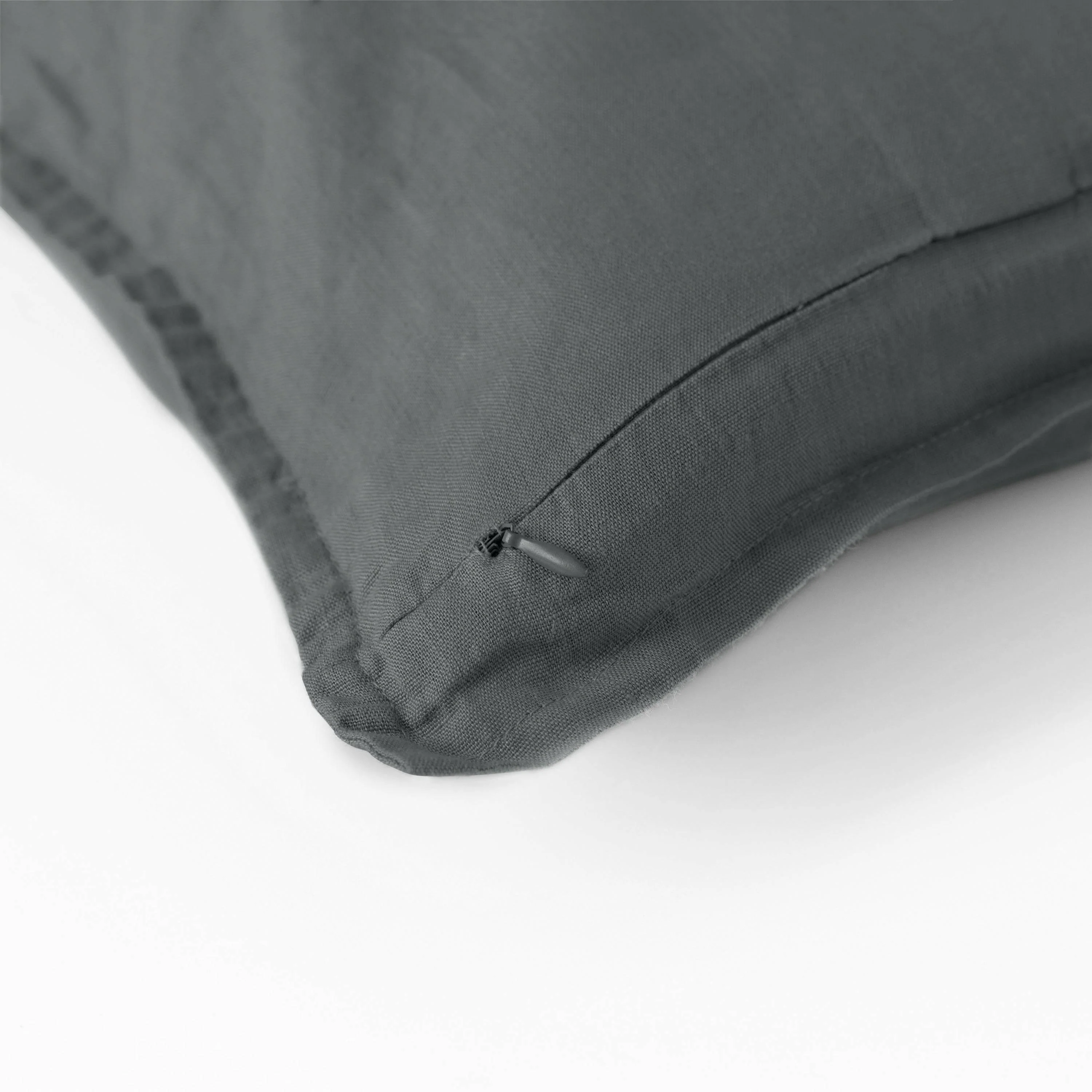 Songe Ash Khaki Washed Linen Cushion Cover - Image 4