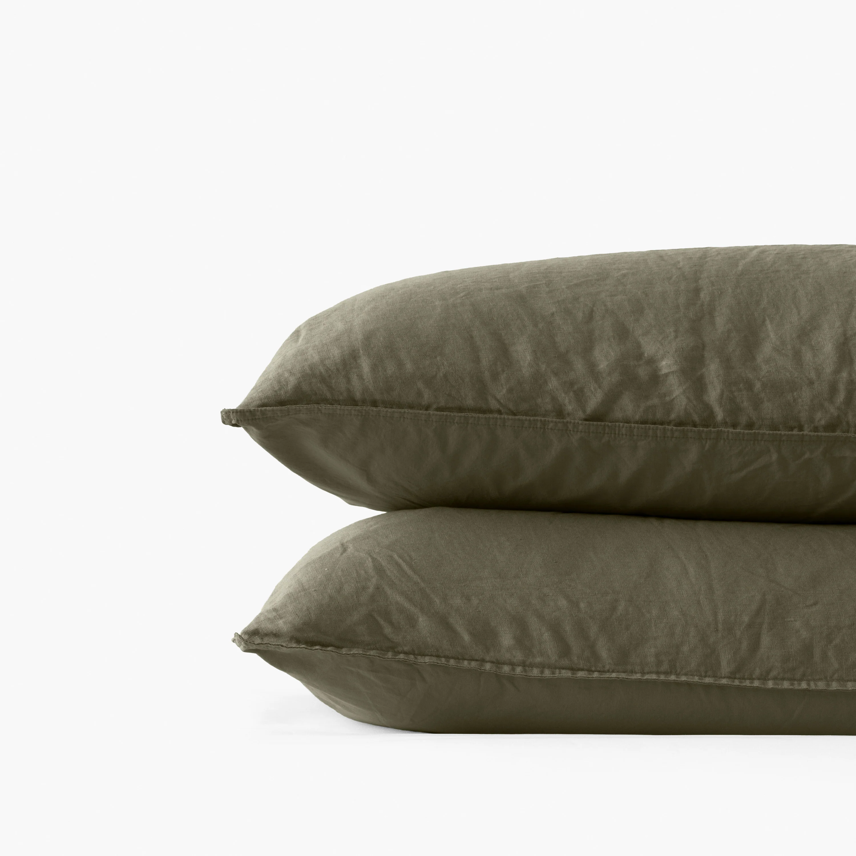 Songe Square Washed Linen and Cotton Pillowcase - Bocage - Image 3