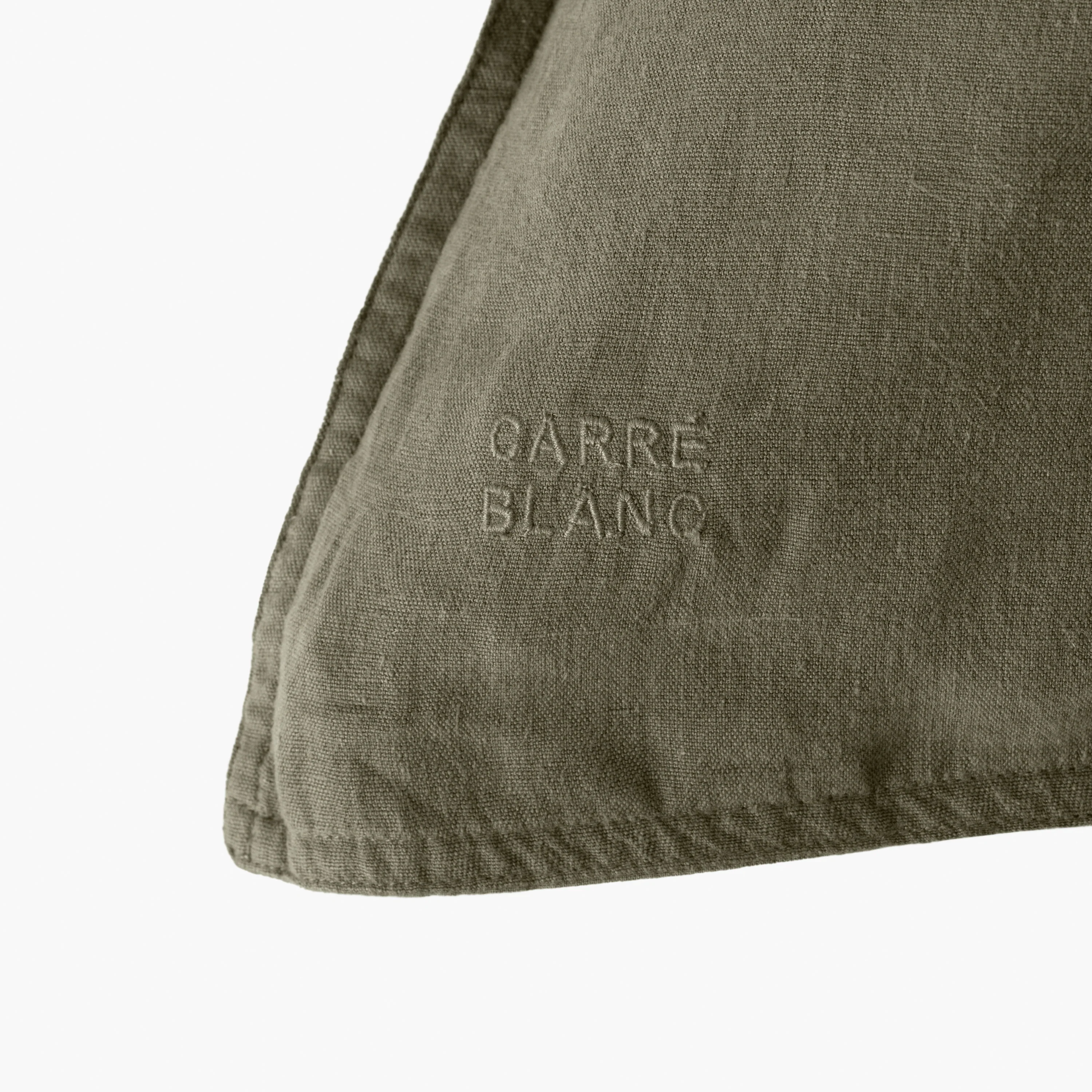 Songe Square Washed Linen and Cotton Pillowcase - Bocage - Image 4