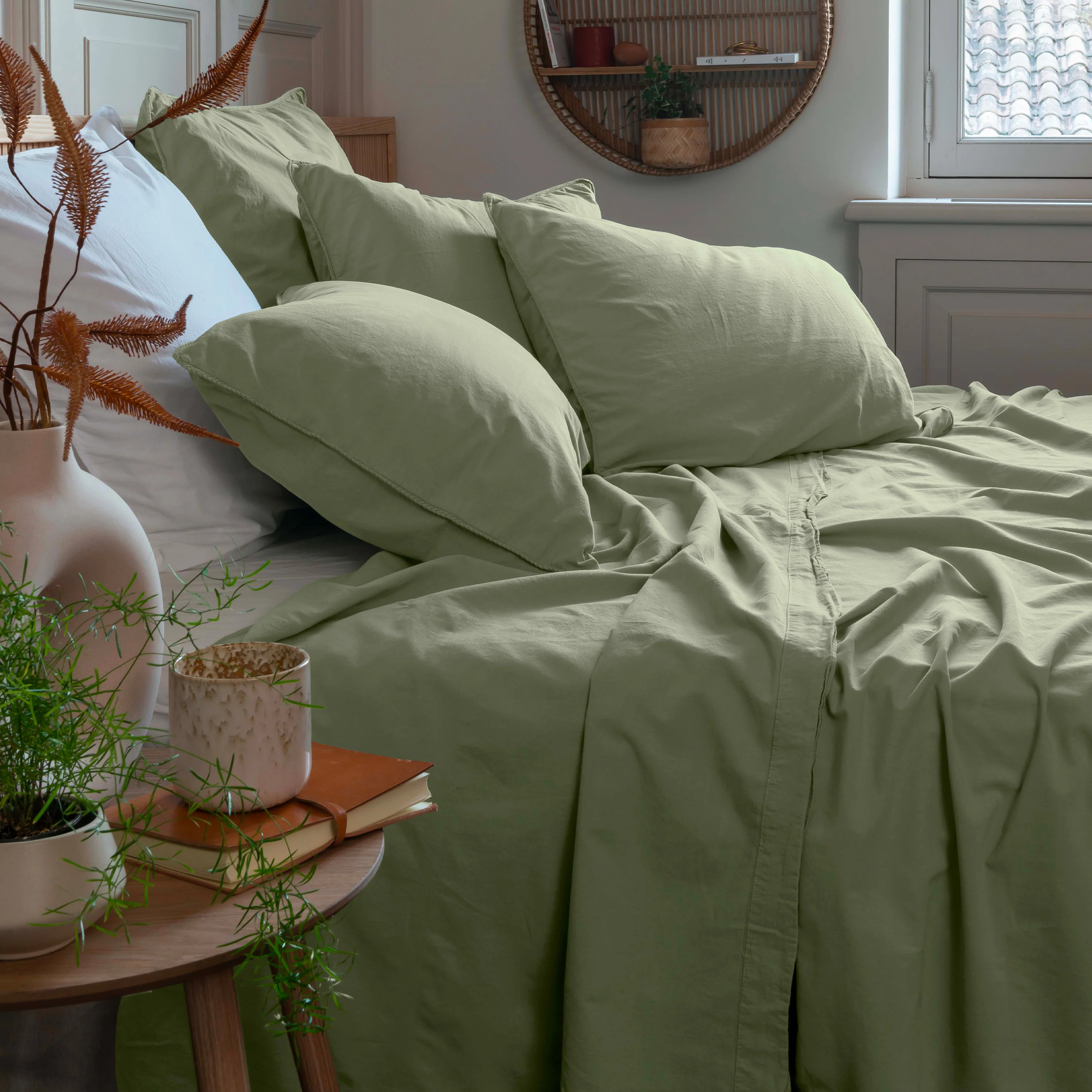 Souffle Duvet Cover Set - Sage - Image 4