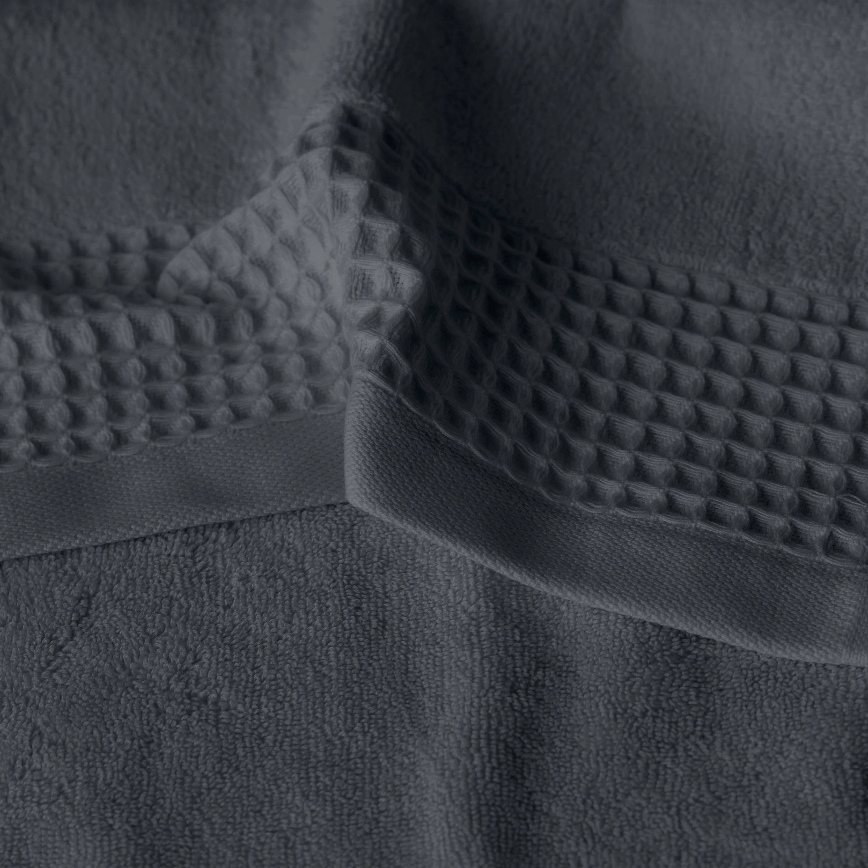 Source Organic Cotton Guest Towel - Charcoal - Image 4