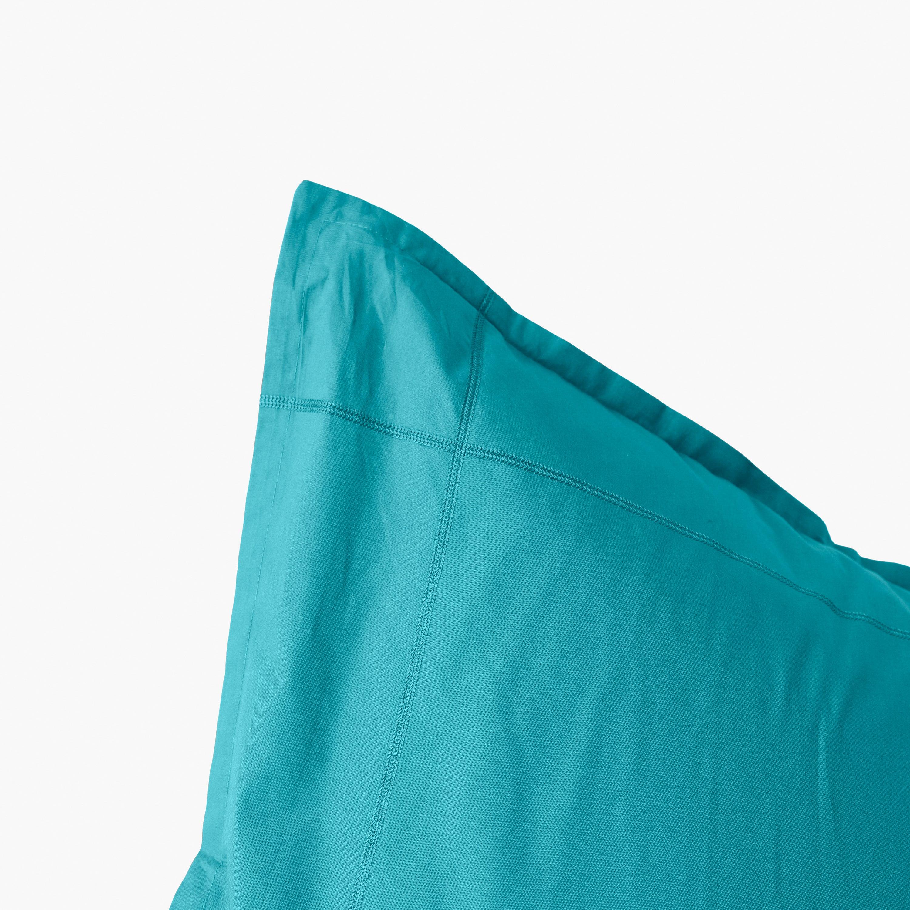 Neo Square Cotton Percale Pillowcase - Duck - Image 4