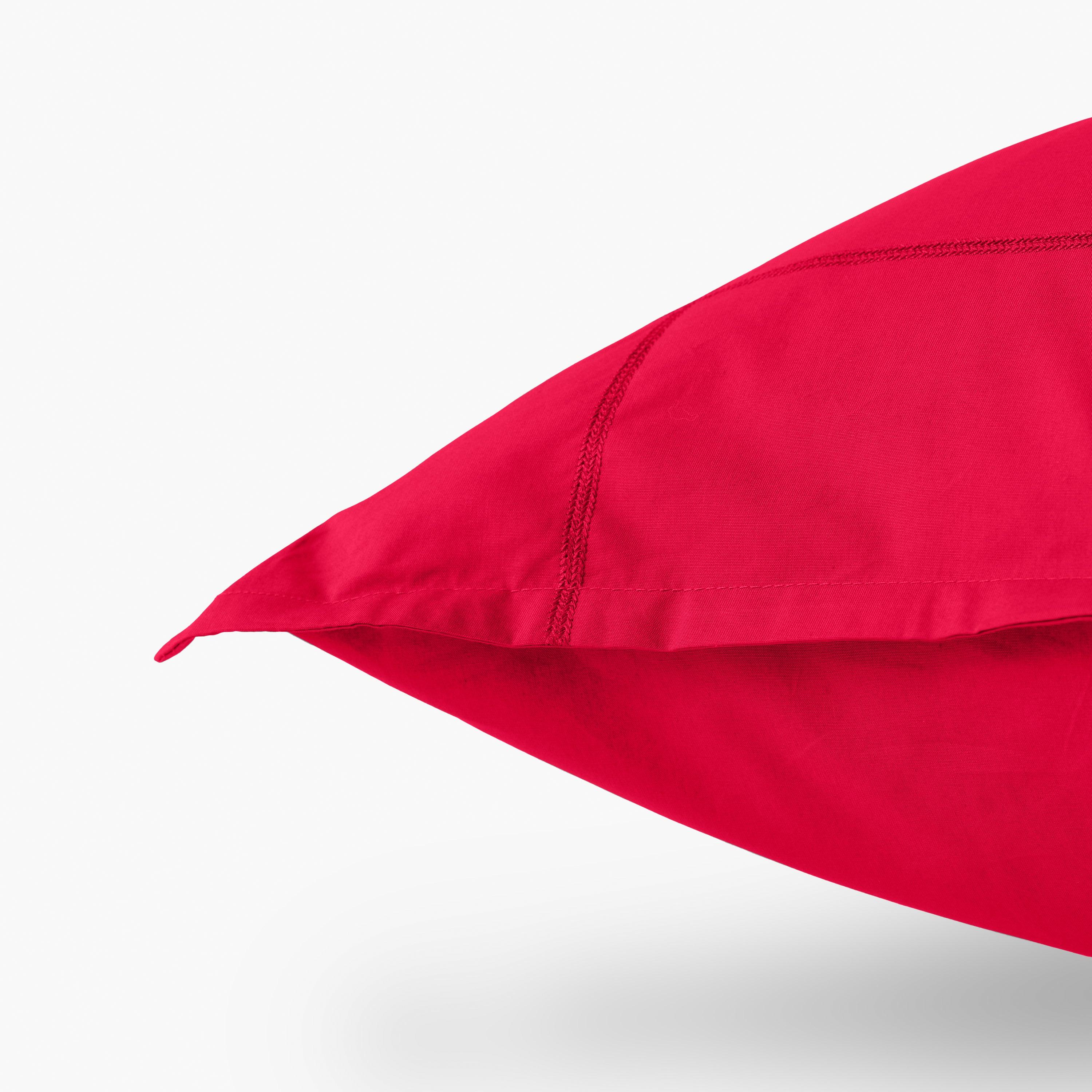 Neo Square Cotton Percale Pillowcase - Grenadine - Image 3