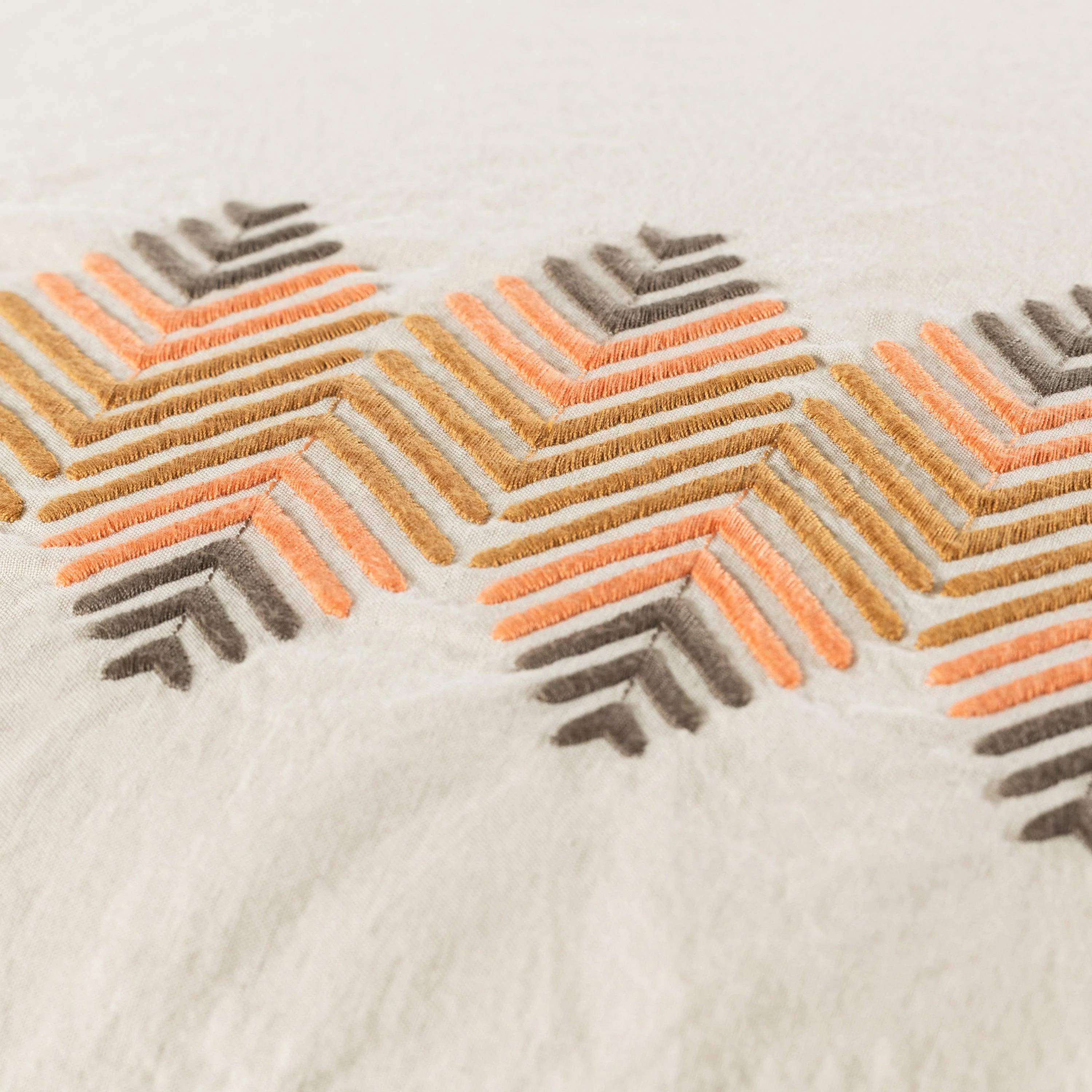Square Pillowcase in Cotton and Linen Boho - Image 3