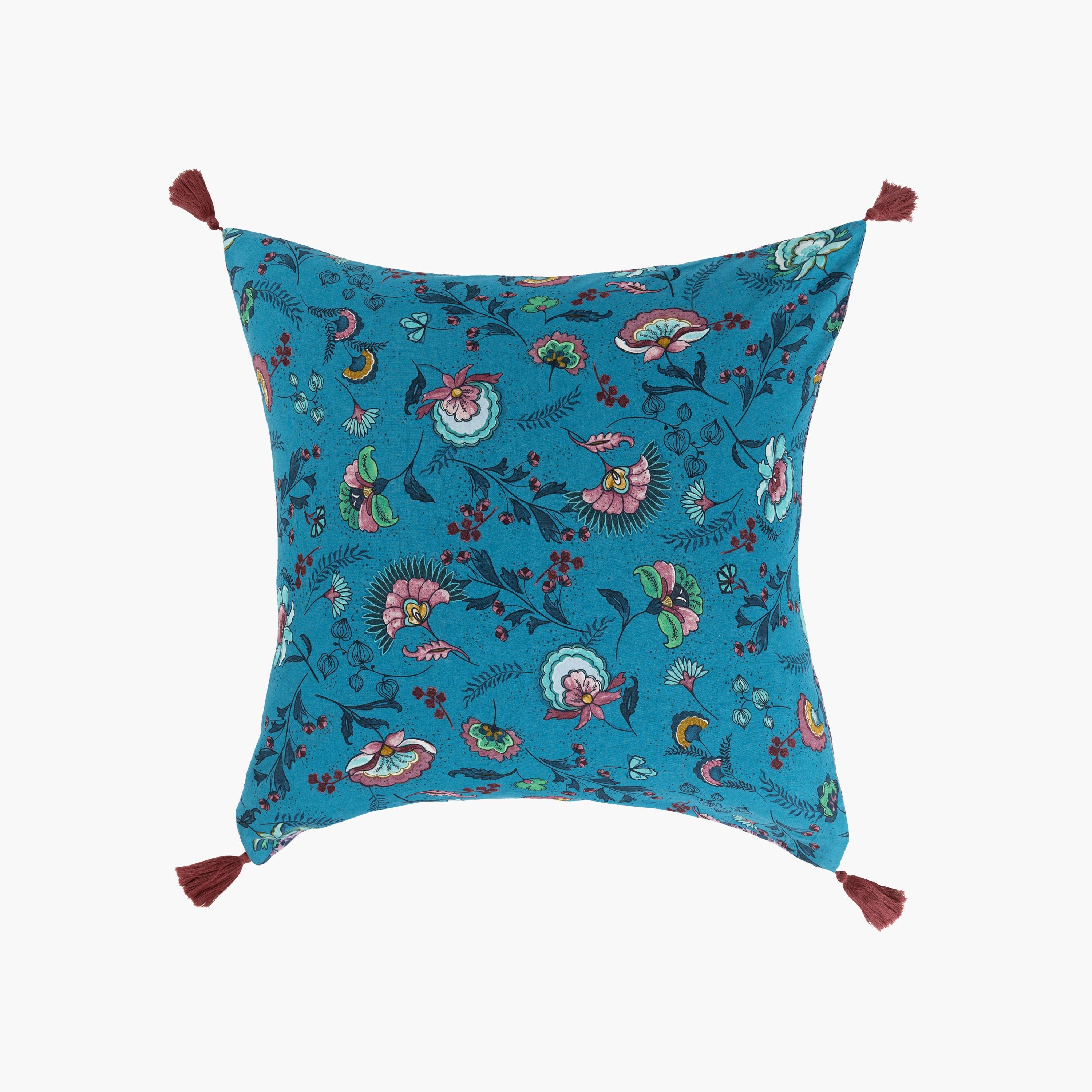 Square Pillowcase in Cotton and Linen Bombay