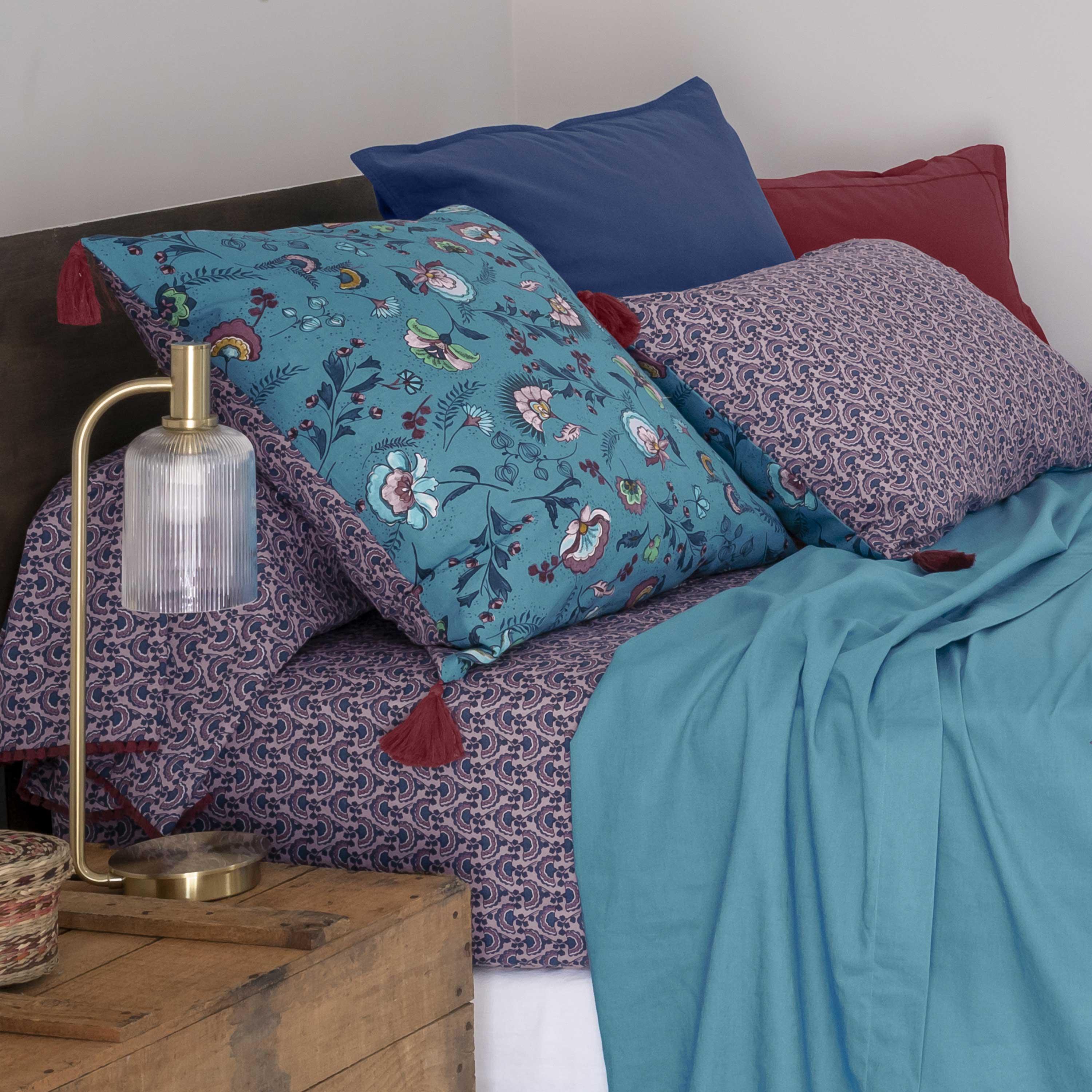Square Pillowcase in Cotton and Linen Bombay - Image 4