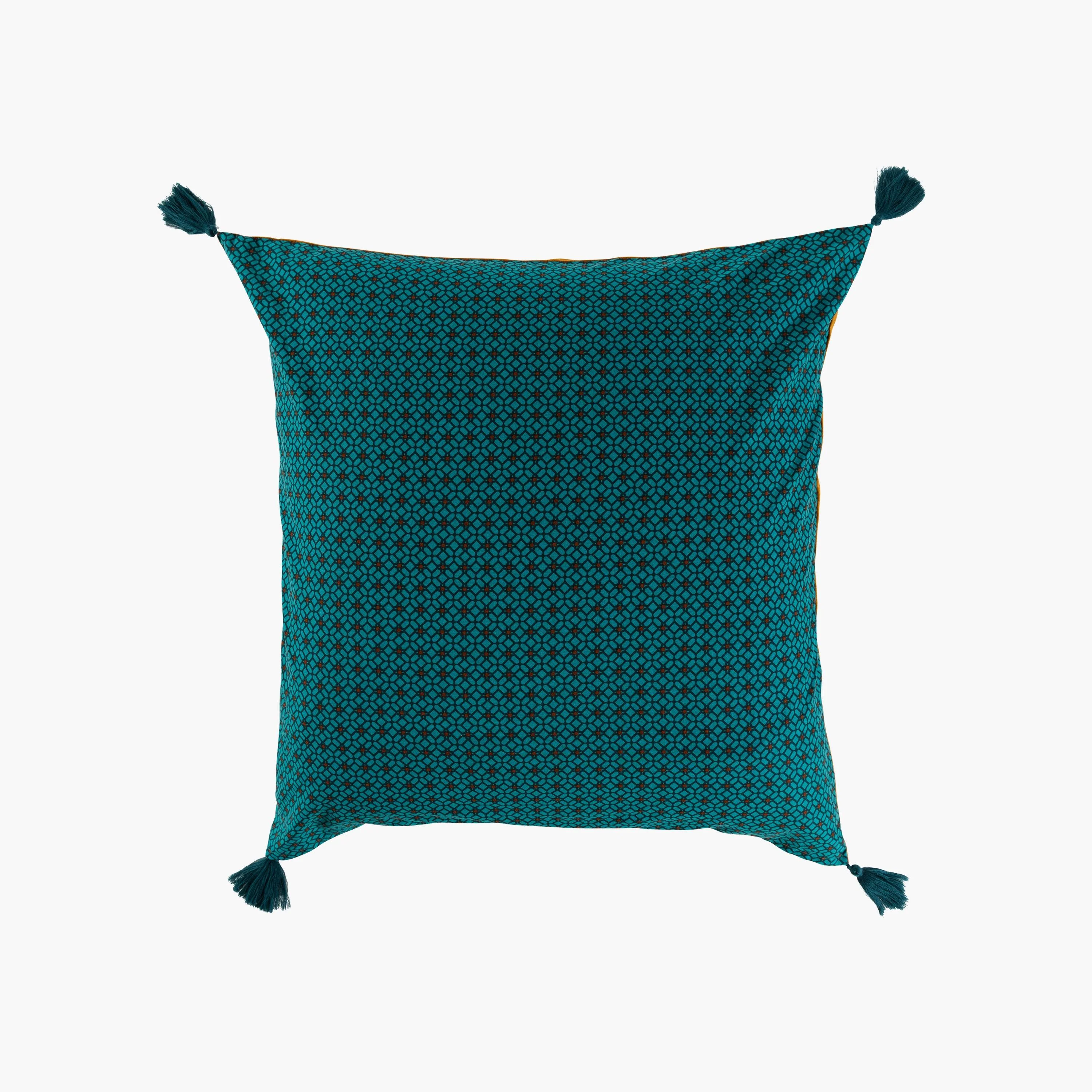 Square Pillowcase in Cotton and Linen Bukhara - Image 2