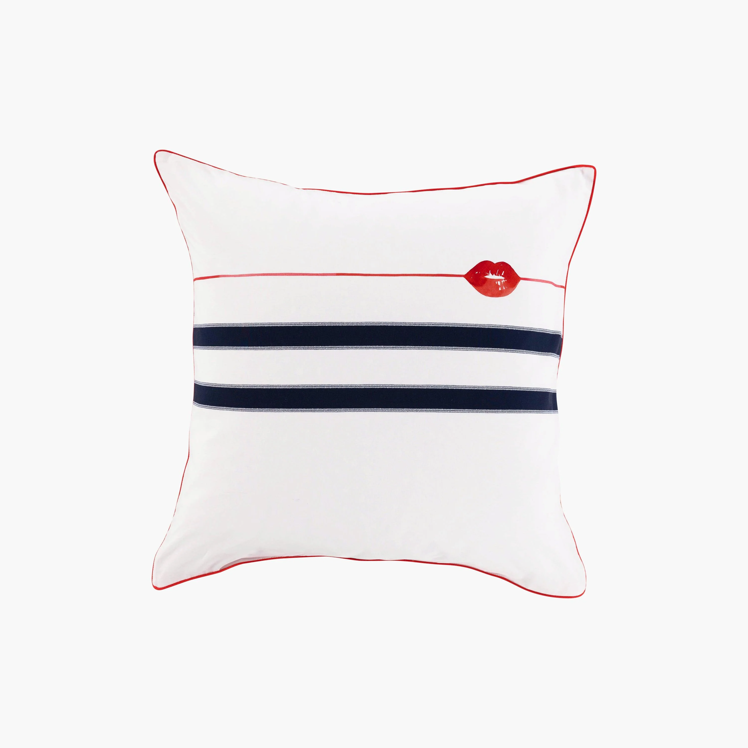 Square Pillowcase in Cotton Percale Bisou