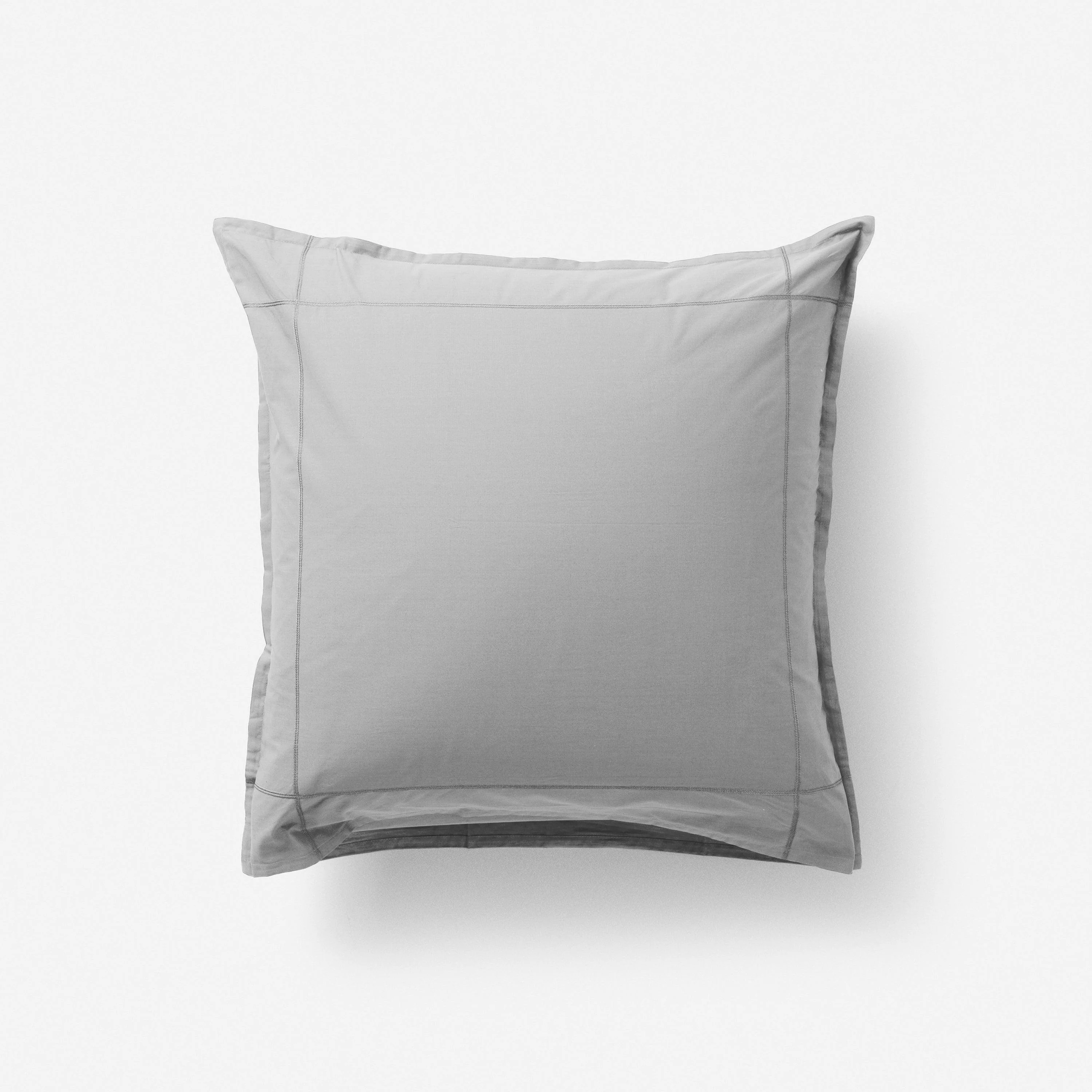 Neo Square Cotton Percale Pillowcase - Grey