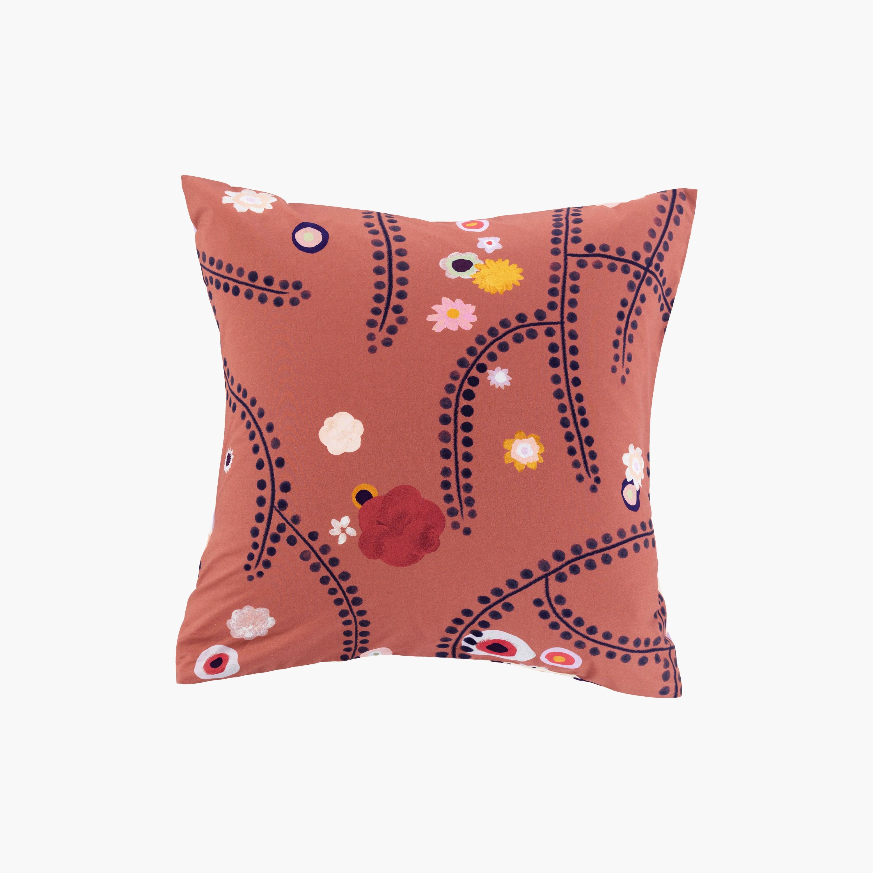 Square Pillowcase in Cotton Percale Psyché - Image 2
