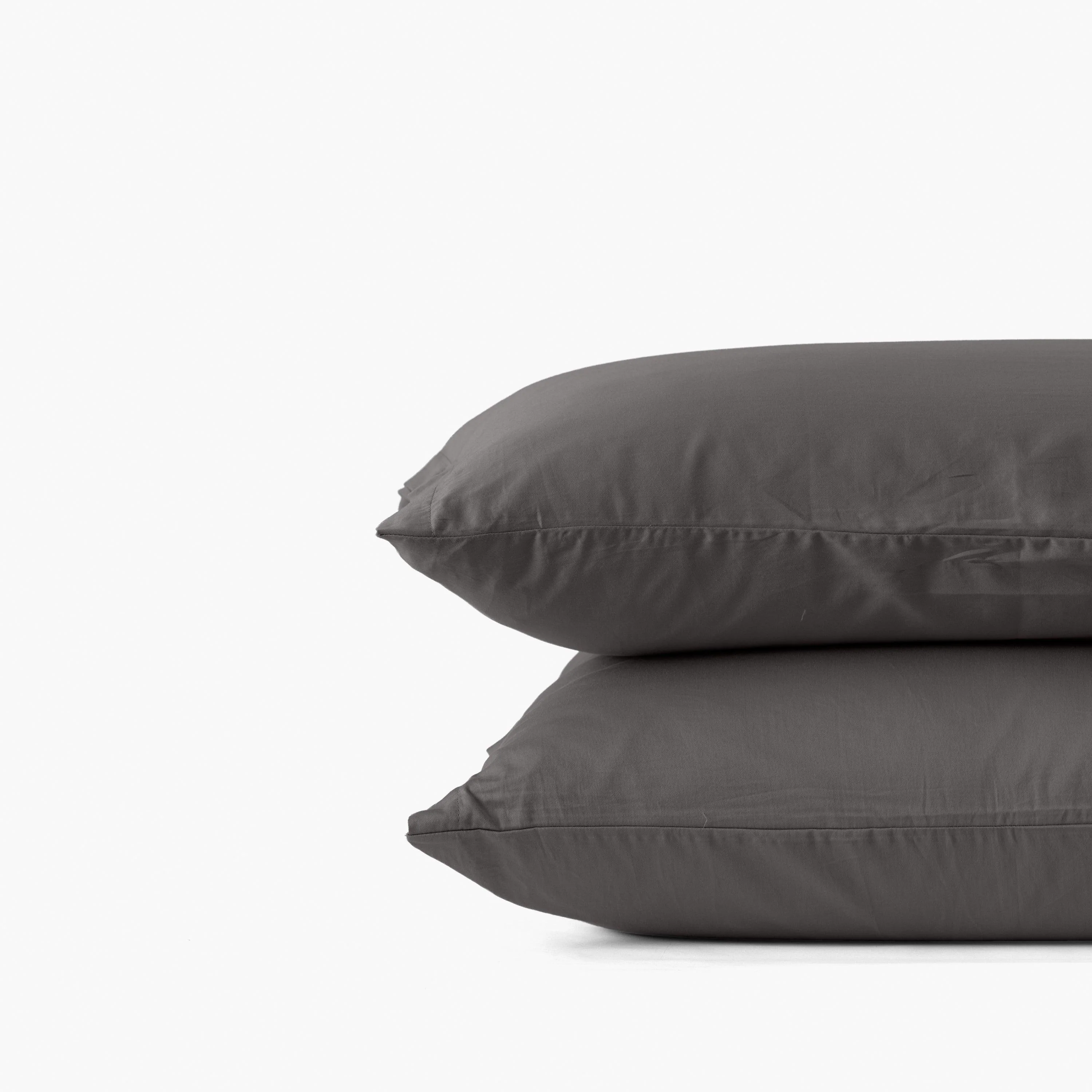 Quartz Square Organic Cotton Pillowcase - Pebble - Image 3