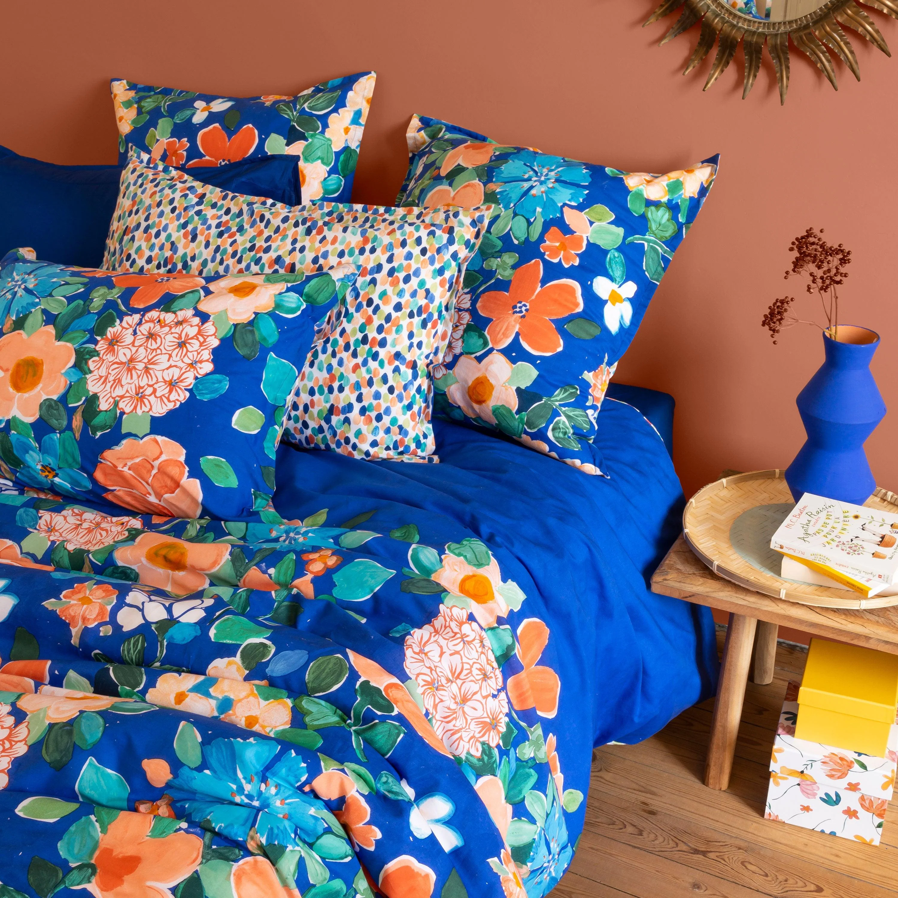 Square Pillowcase in Pure Cotton Mijas - Image 2
