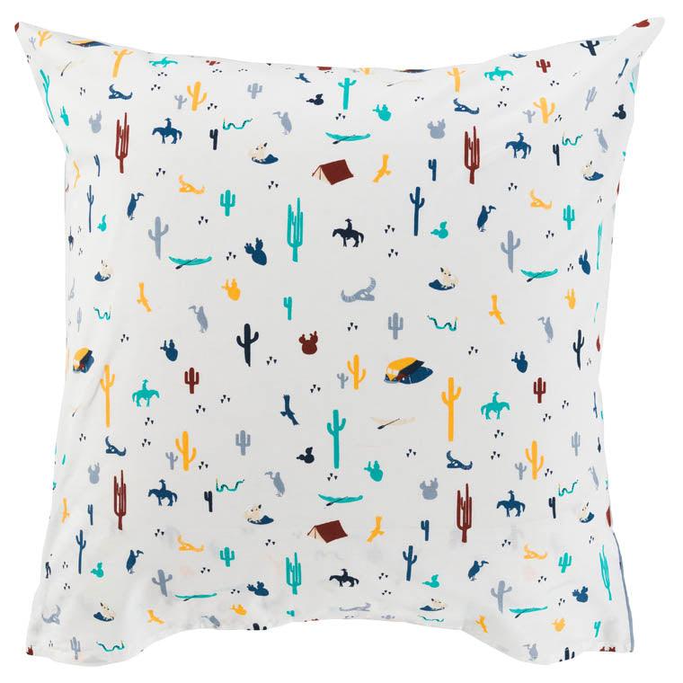 Square Pillowcase in Pure Cotton West - Image 2