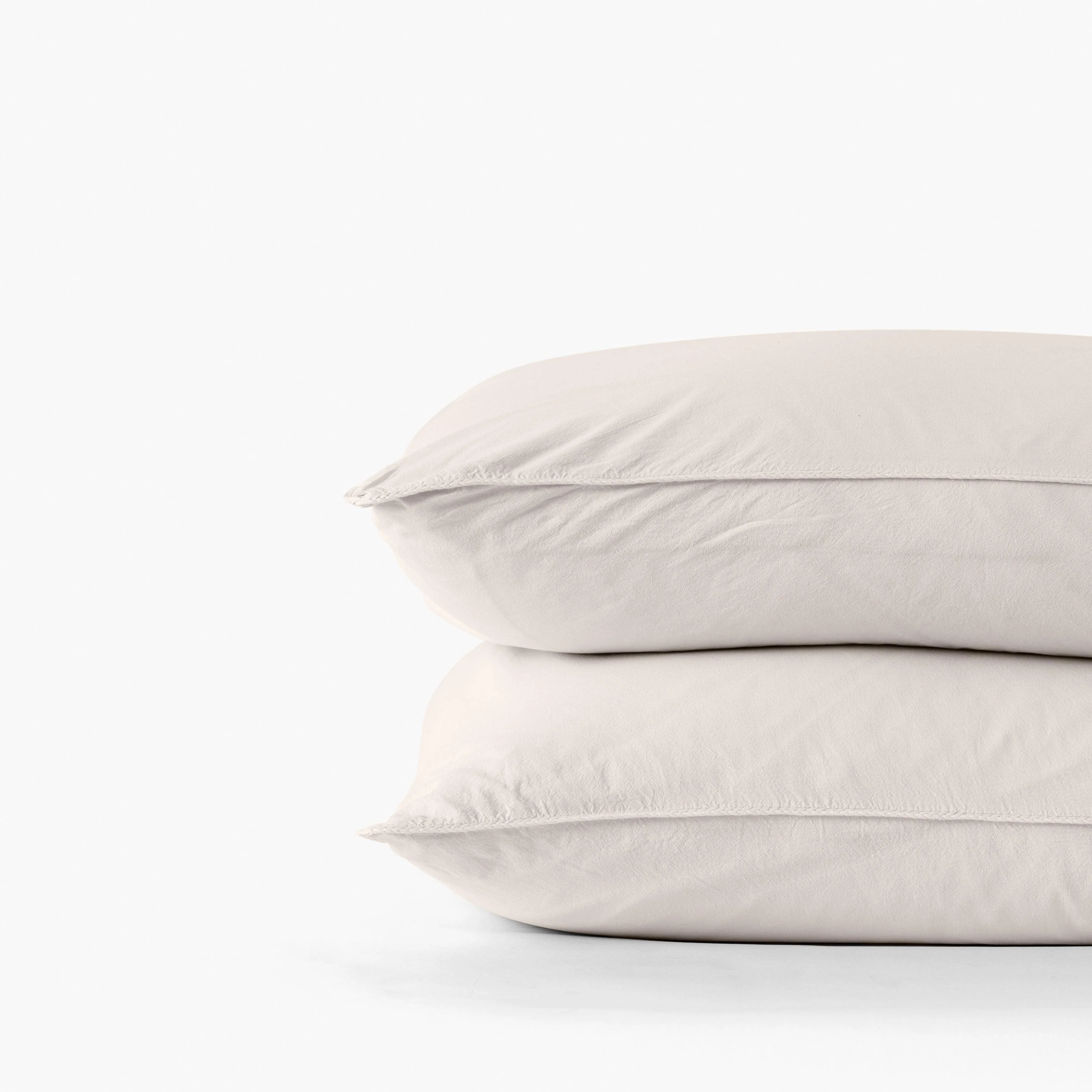 Souffle Organic Cotton Square Pillowcase Vanilla - Image 3