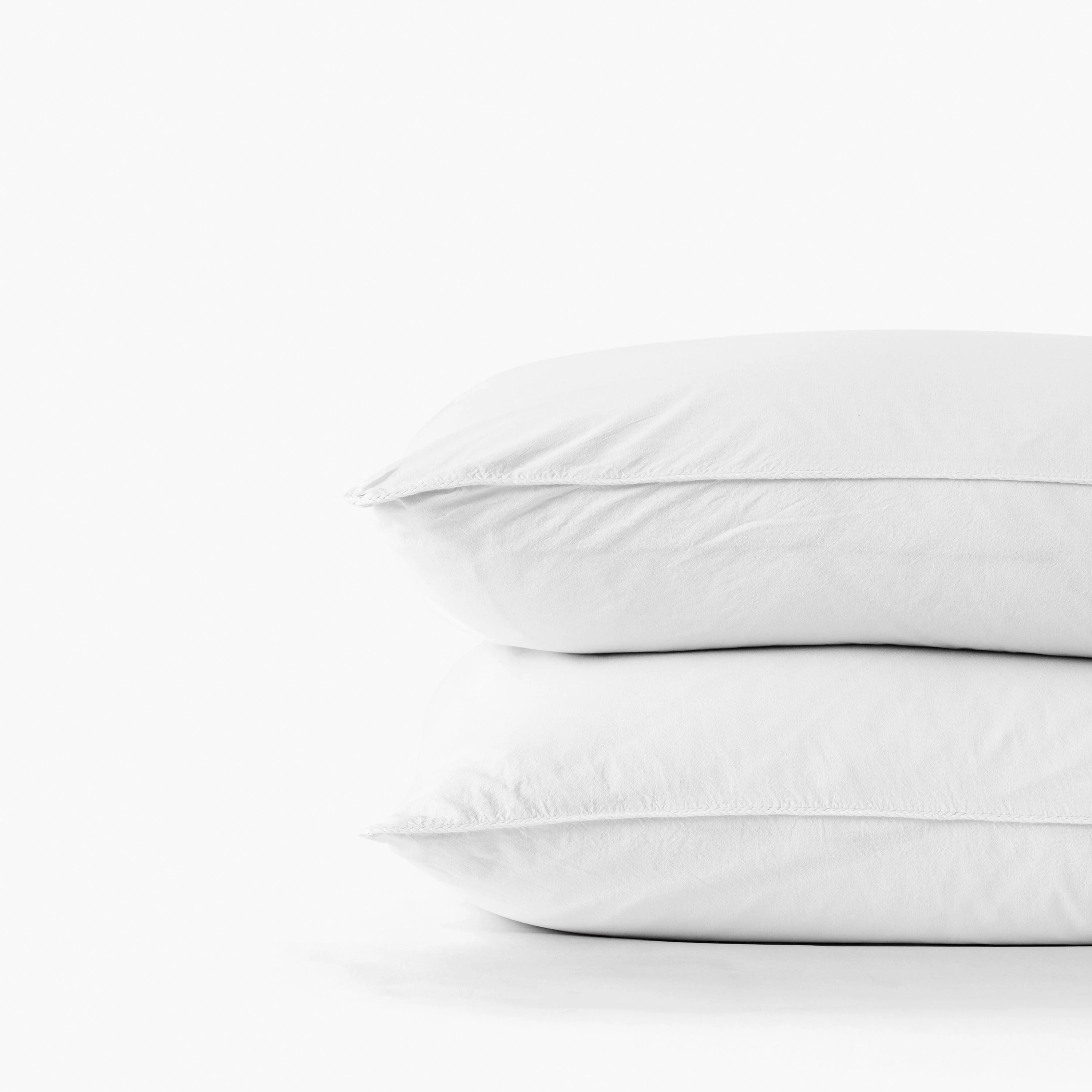 Souffle Organic Cotton Square Pillowcase White - Image 3