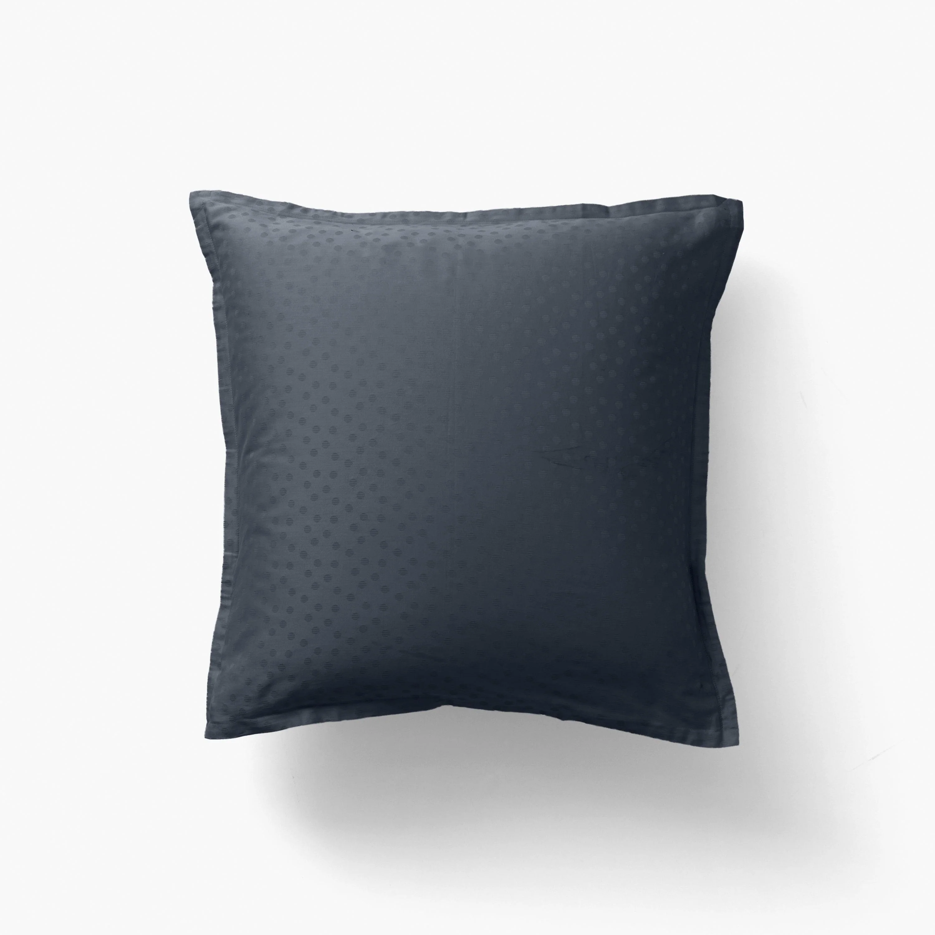 Square Pillowcase in Cotton Sateen Jacquard Prestige Midnight Blue - Image 2