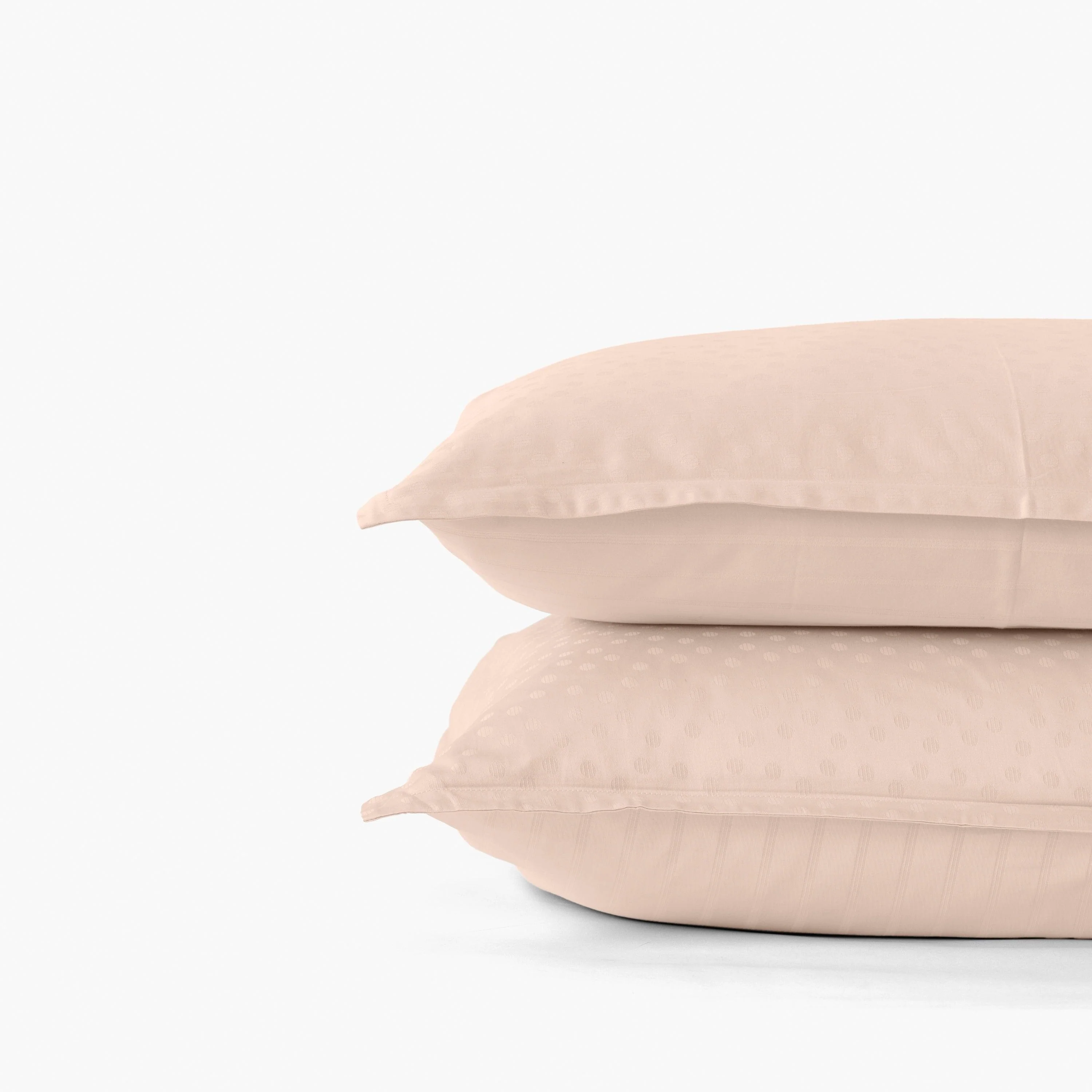 Square Pillowcase in Cotton Sateen Jacquard Prestige Mother-of-Pearl - Image 3