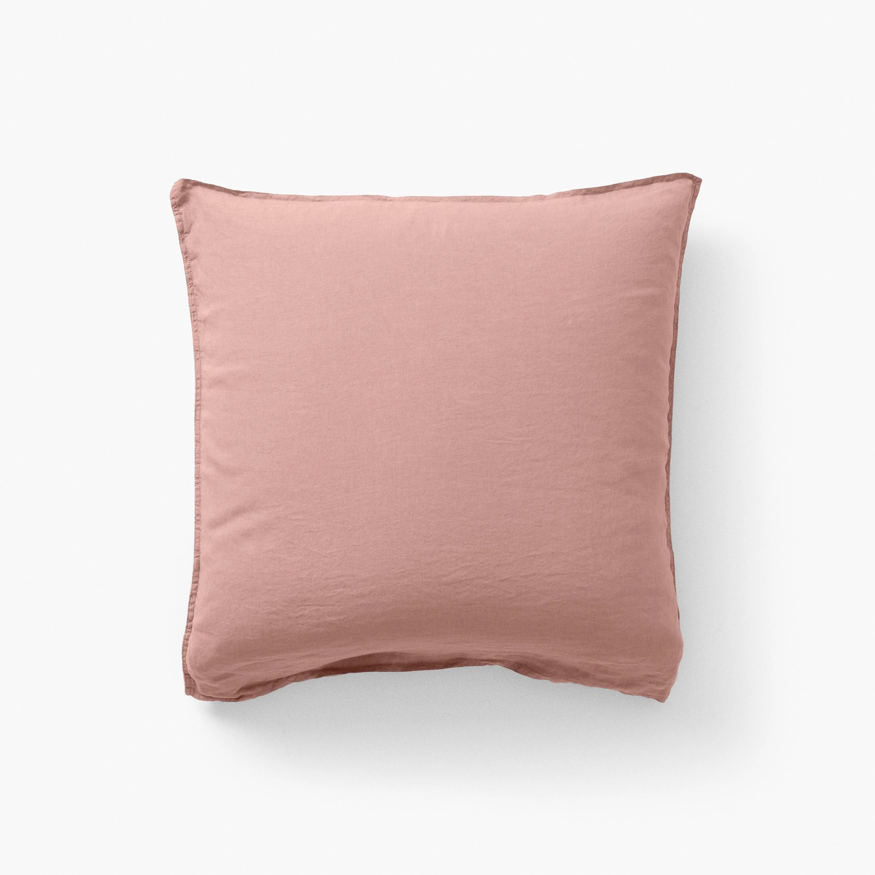 Songe Square Linen Pillowcase - Ash Pink