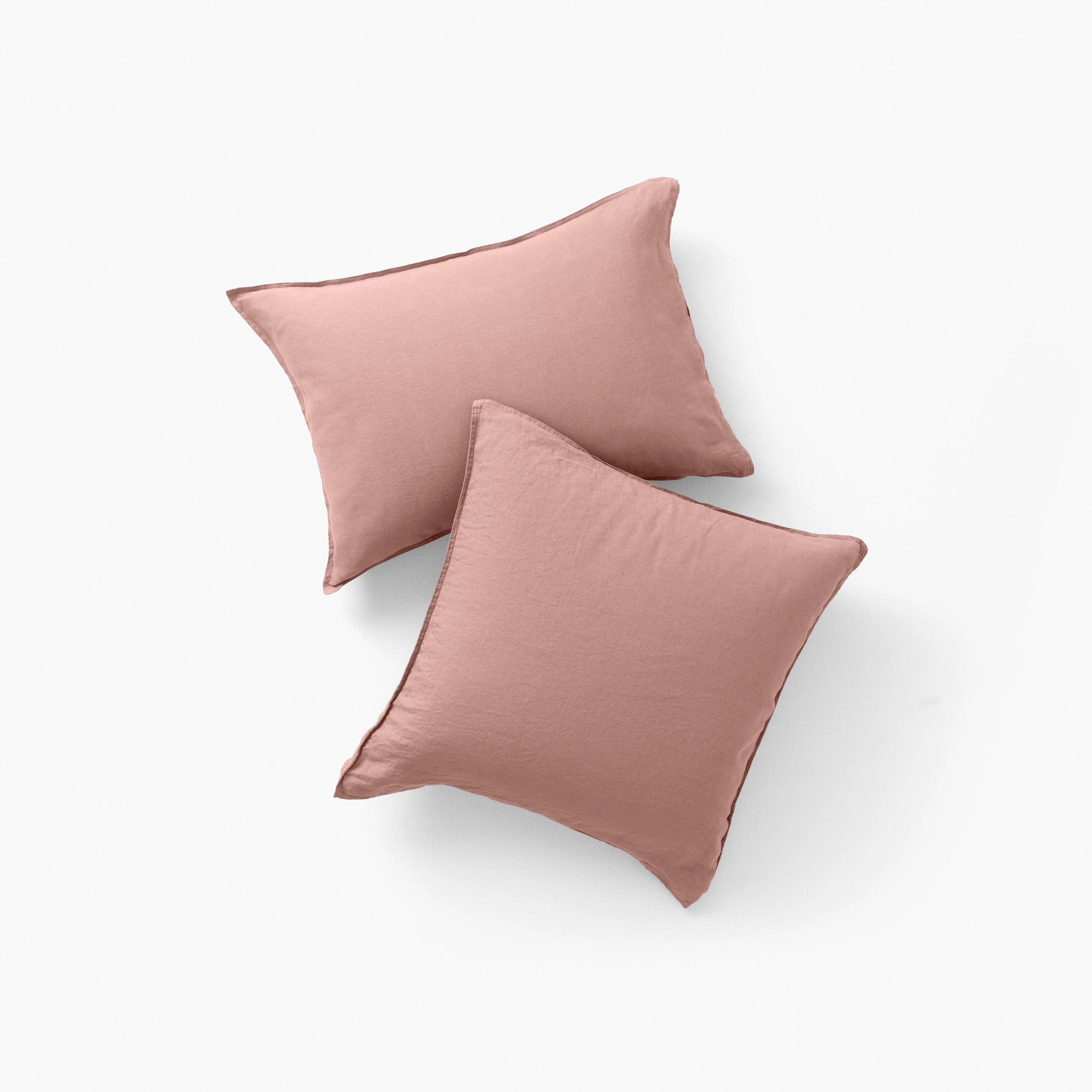 Songe Square Linen Pillowcase - Ash Pink - Image 2